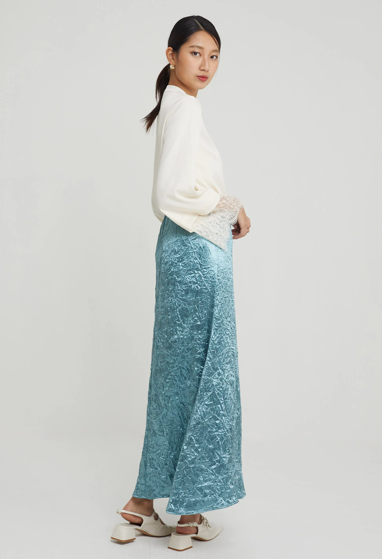 Jade Luxy Satin Maxi Skirt