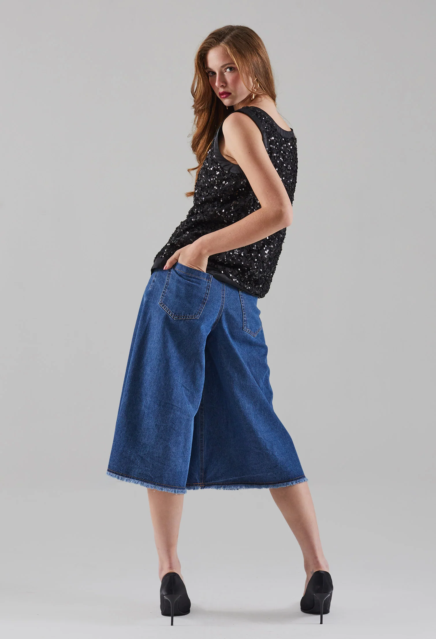 Starlit Slip-On Sleeveless Blouse