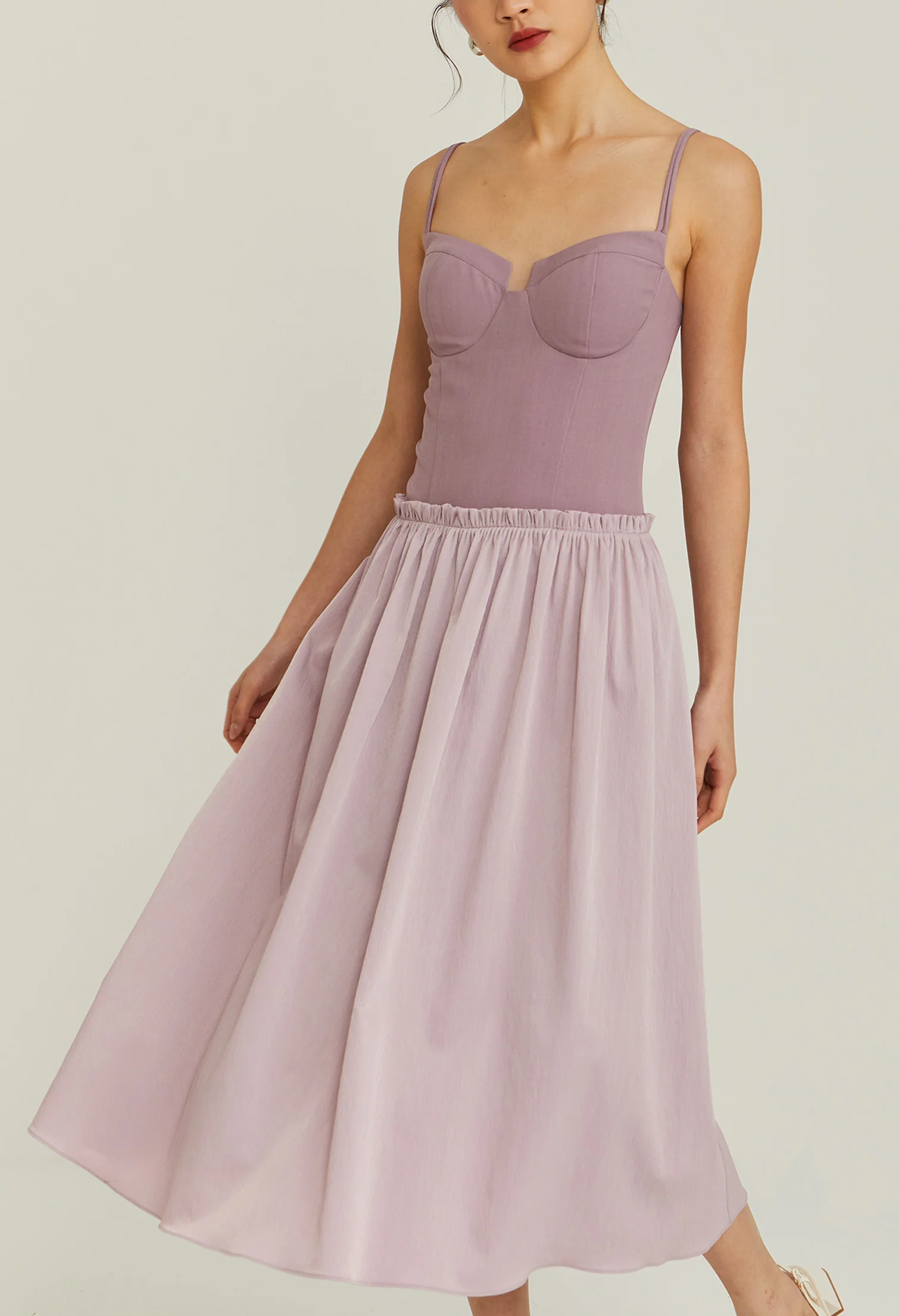 Dusklace Sweetheart Midi Dress