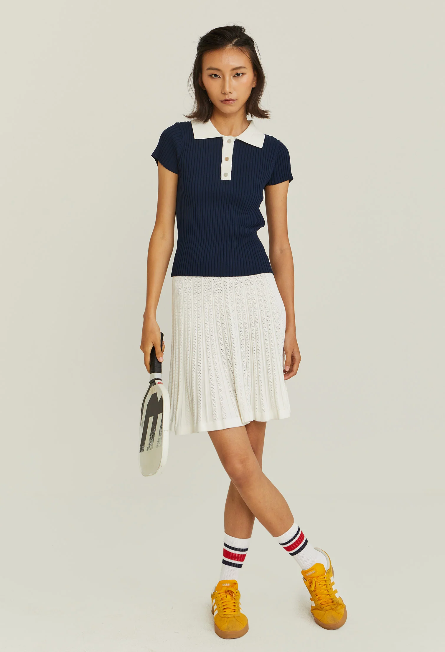 Fitted Contrast Collar Polo Tee