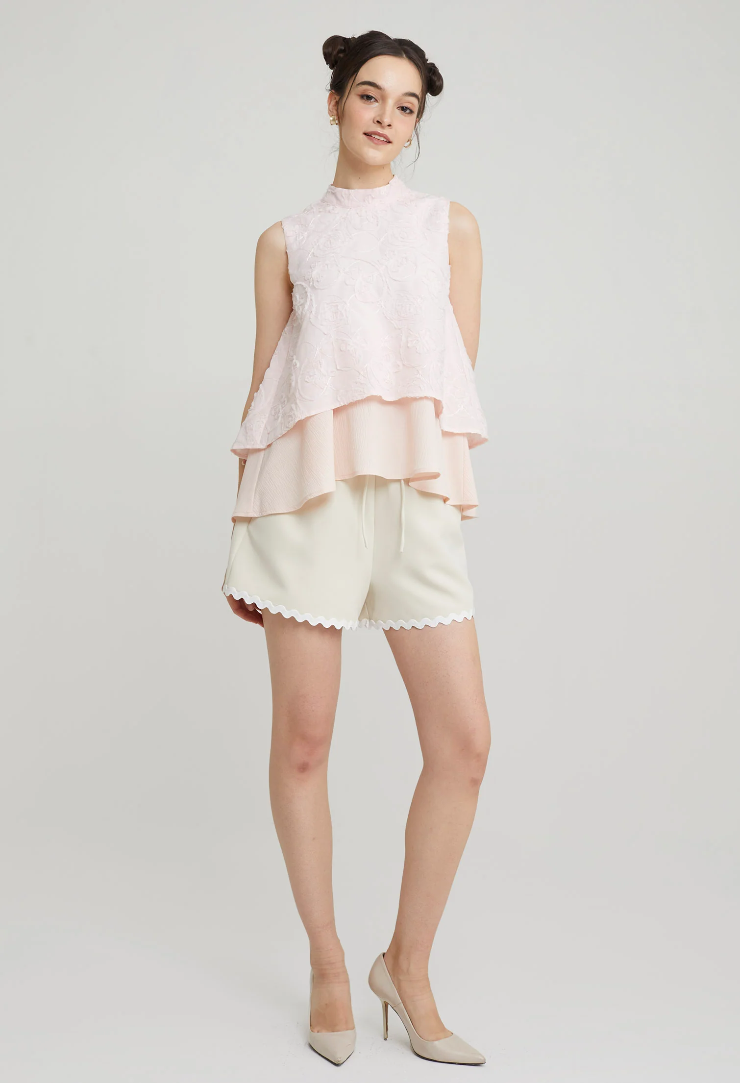 Peony Embroidered Sleeveless Top