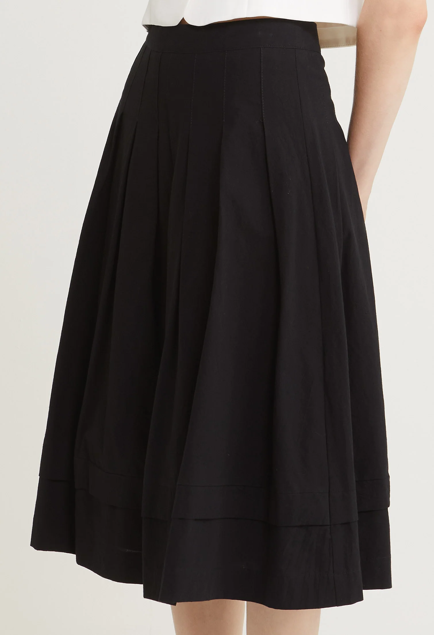Lustrous Flow Midi Skirt