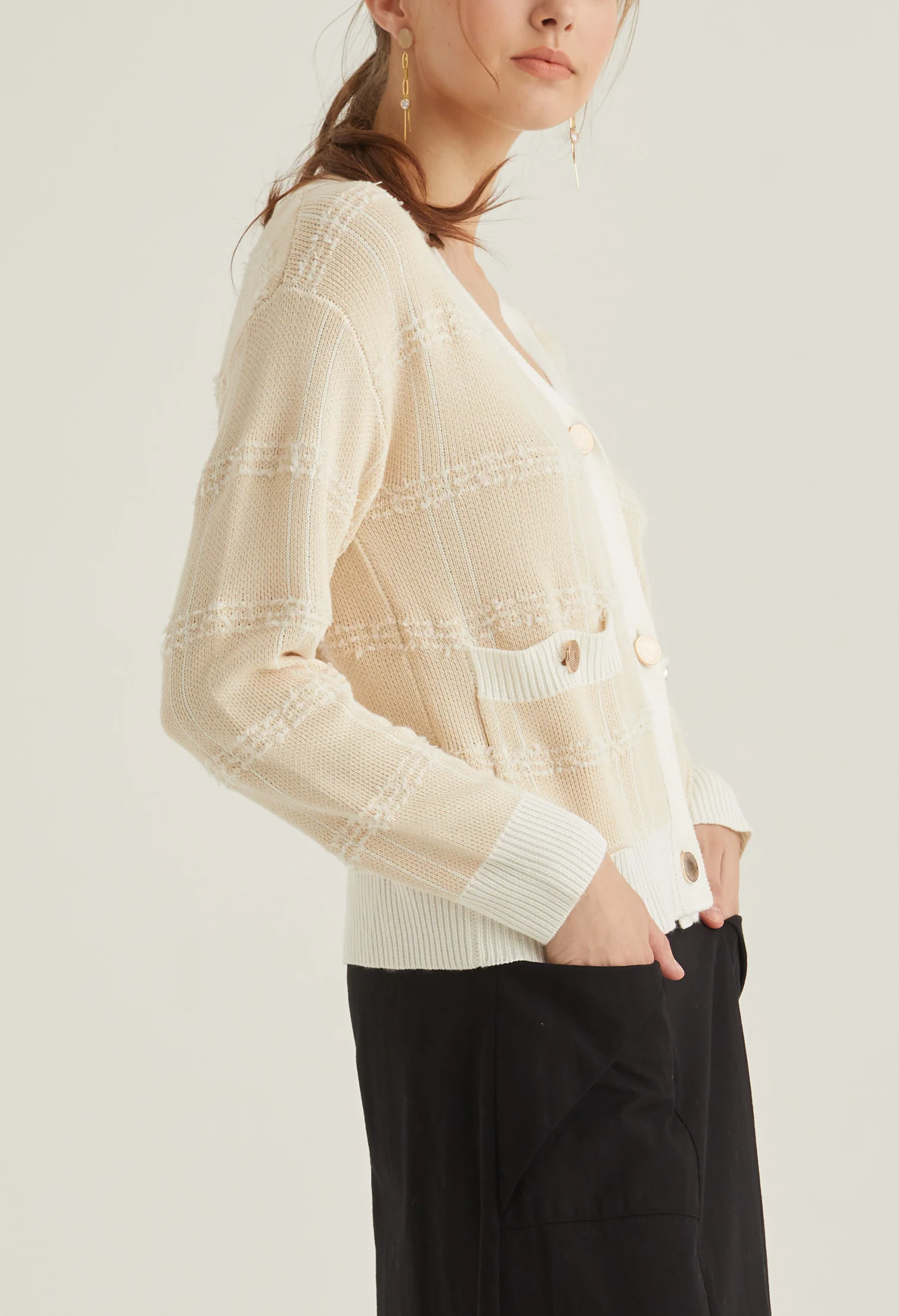 English Breakfast Button Down Cardigan