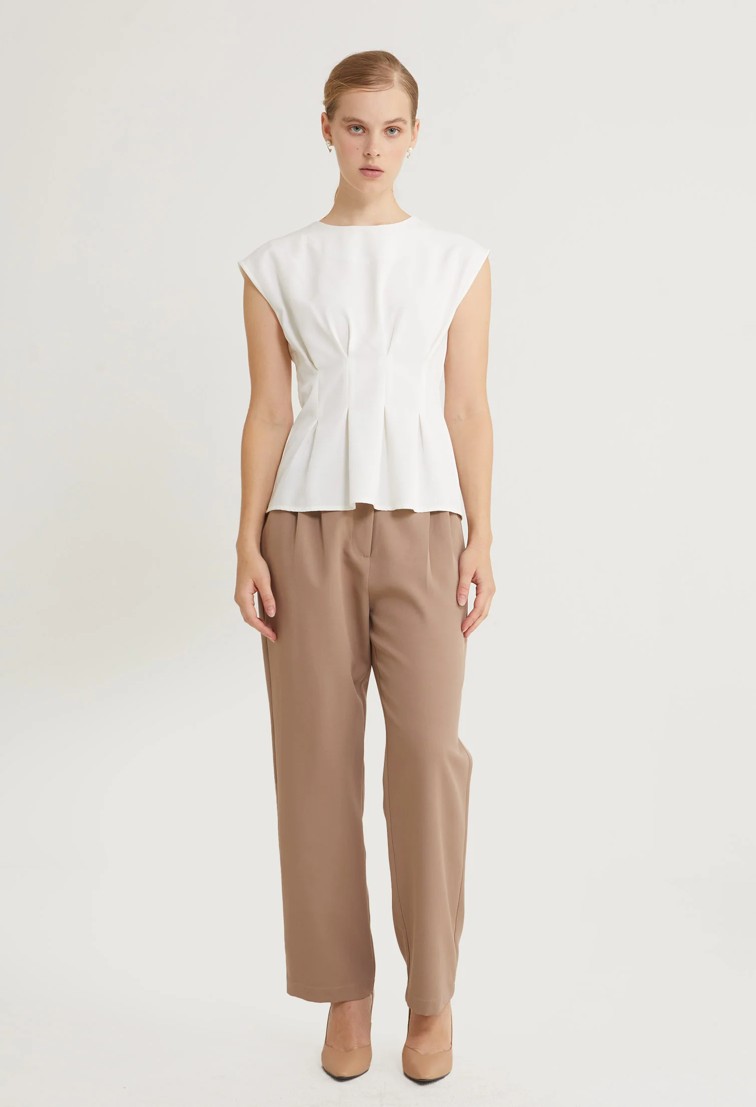 Modern Casual Capped Sleeves Top