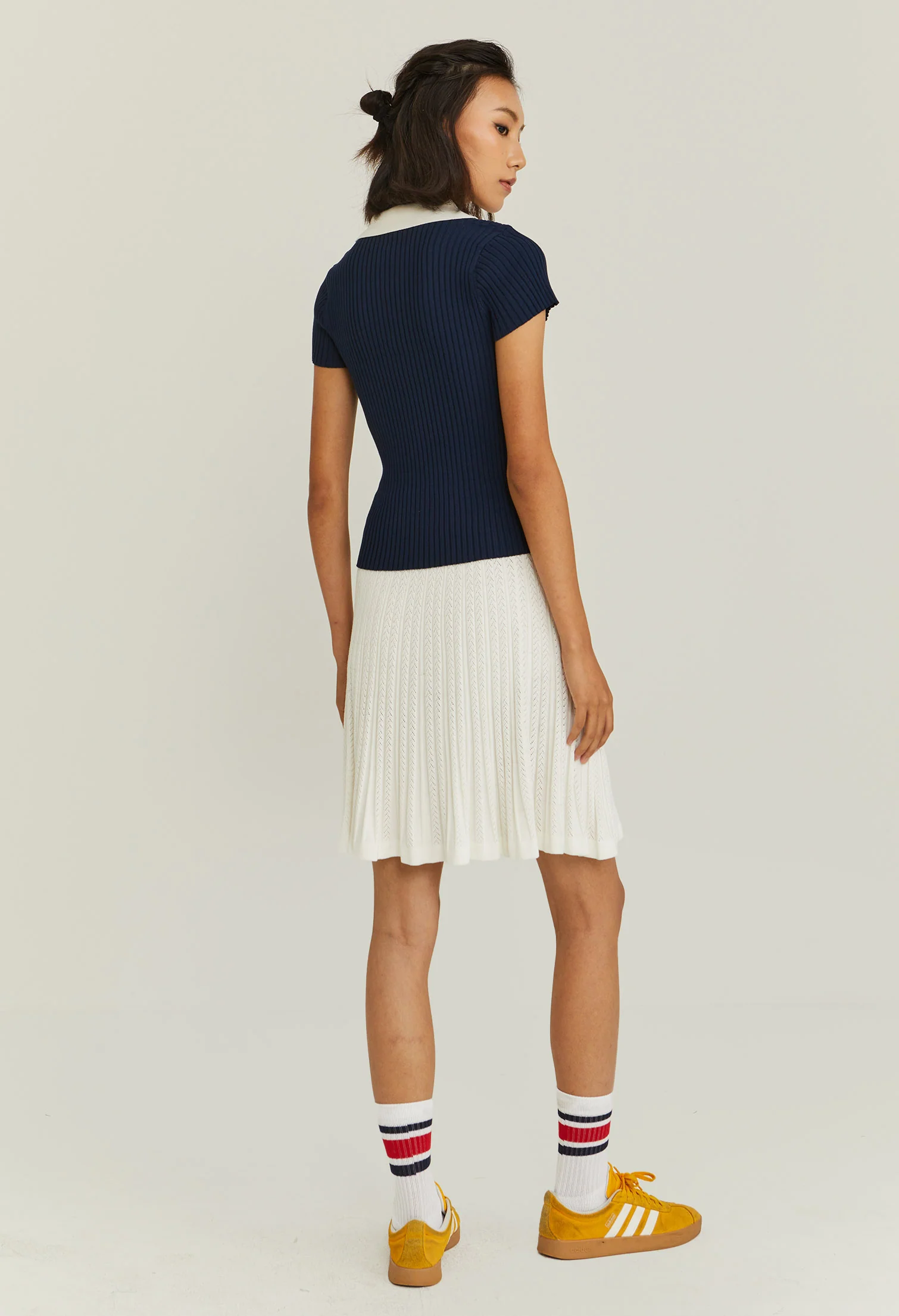 Fitted Contrast Collar Polo Tee