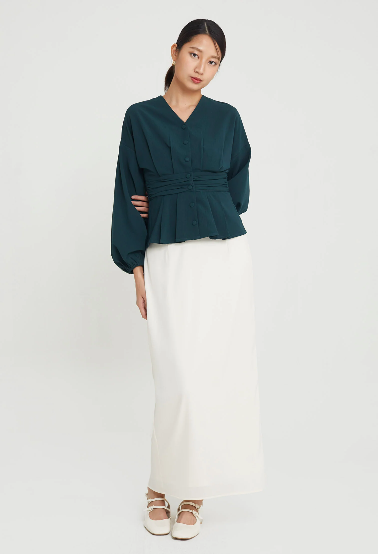 Elegance Ruched Waist Top