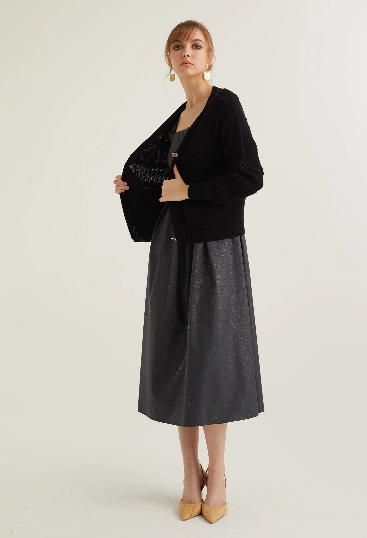 English Breakfast Button Down Cardigan