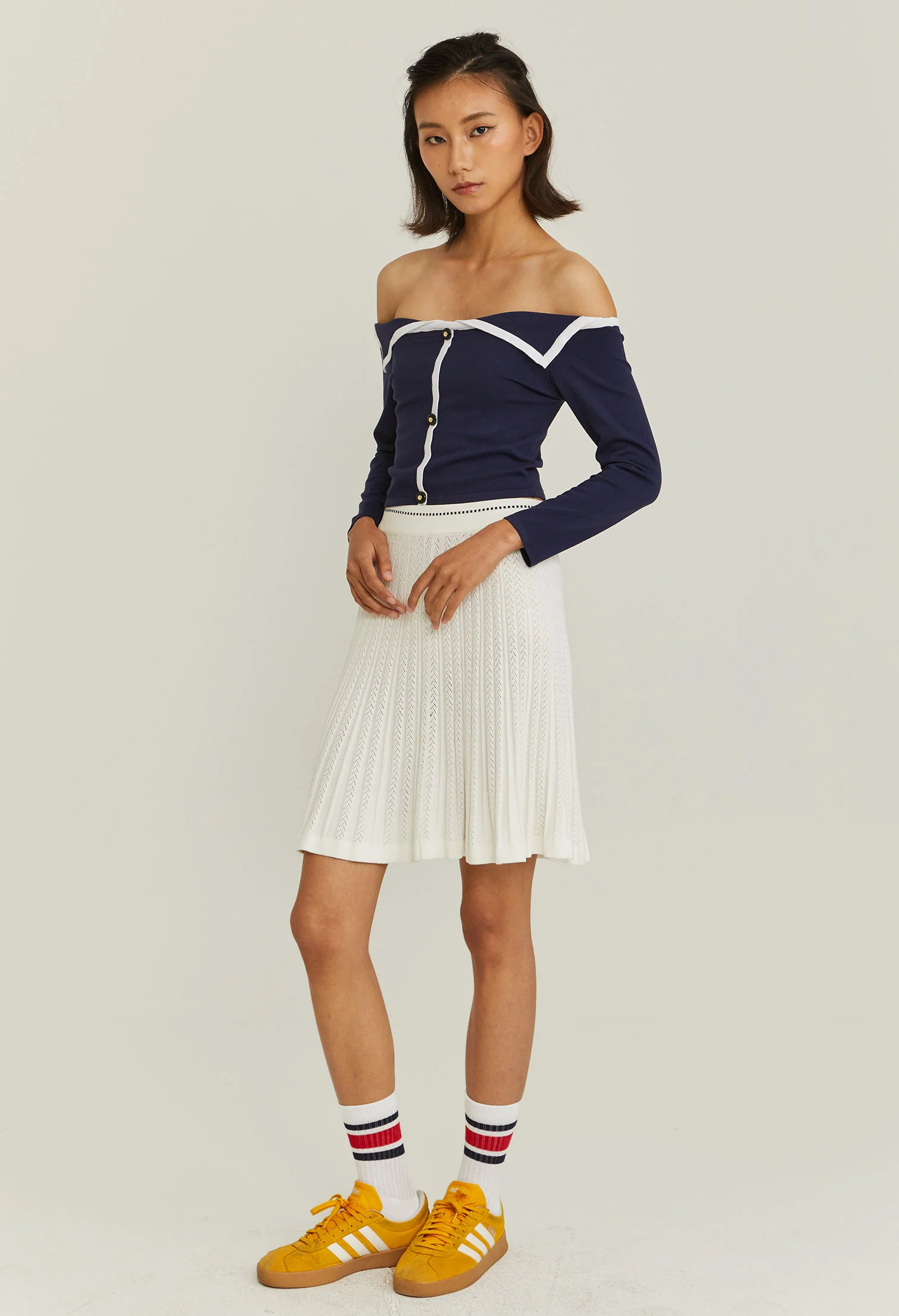 Panelled Knit Skirt