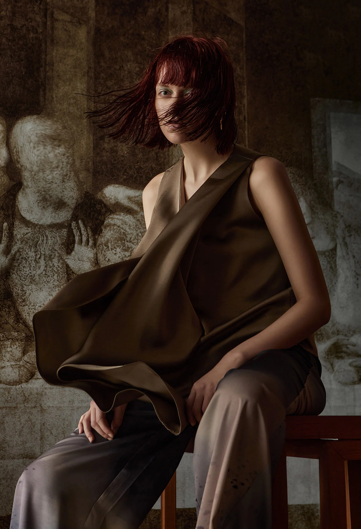 nichii X NURITA HARITH Elegant Two-way Flou Sleeveless Top