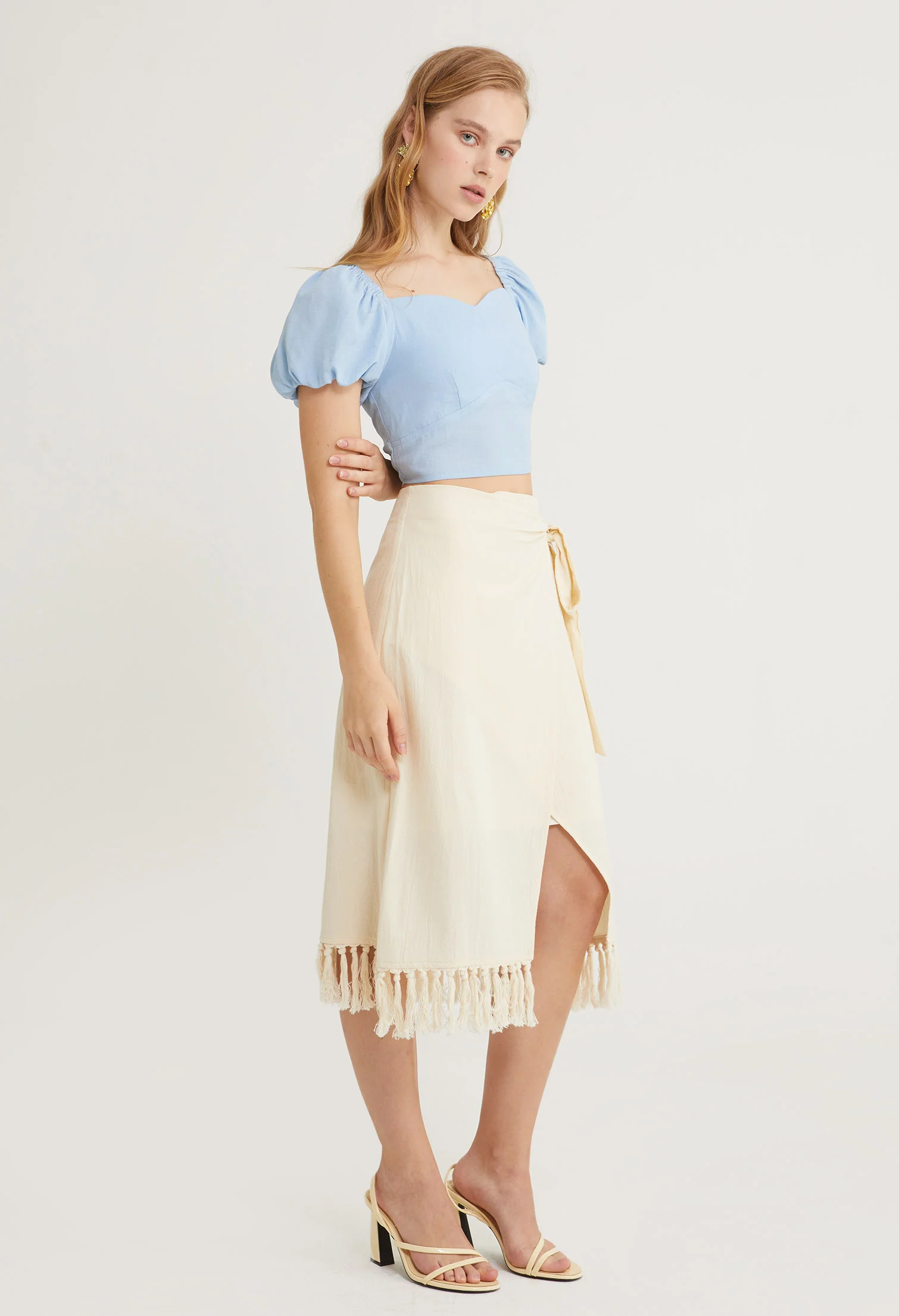 Kaihana Fringe Midi Skirt