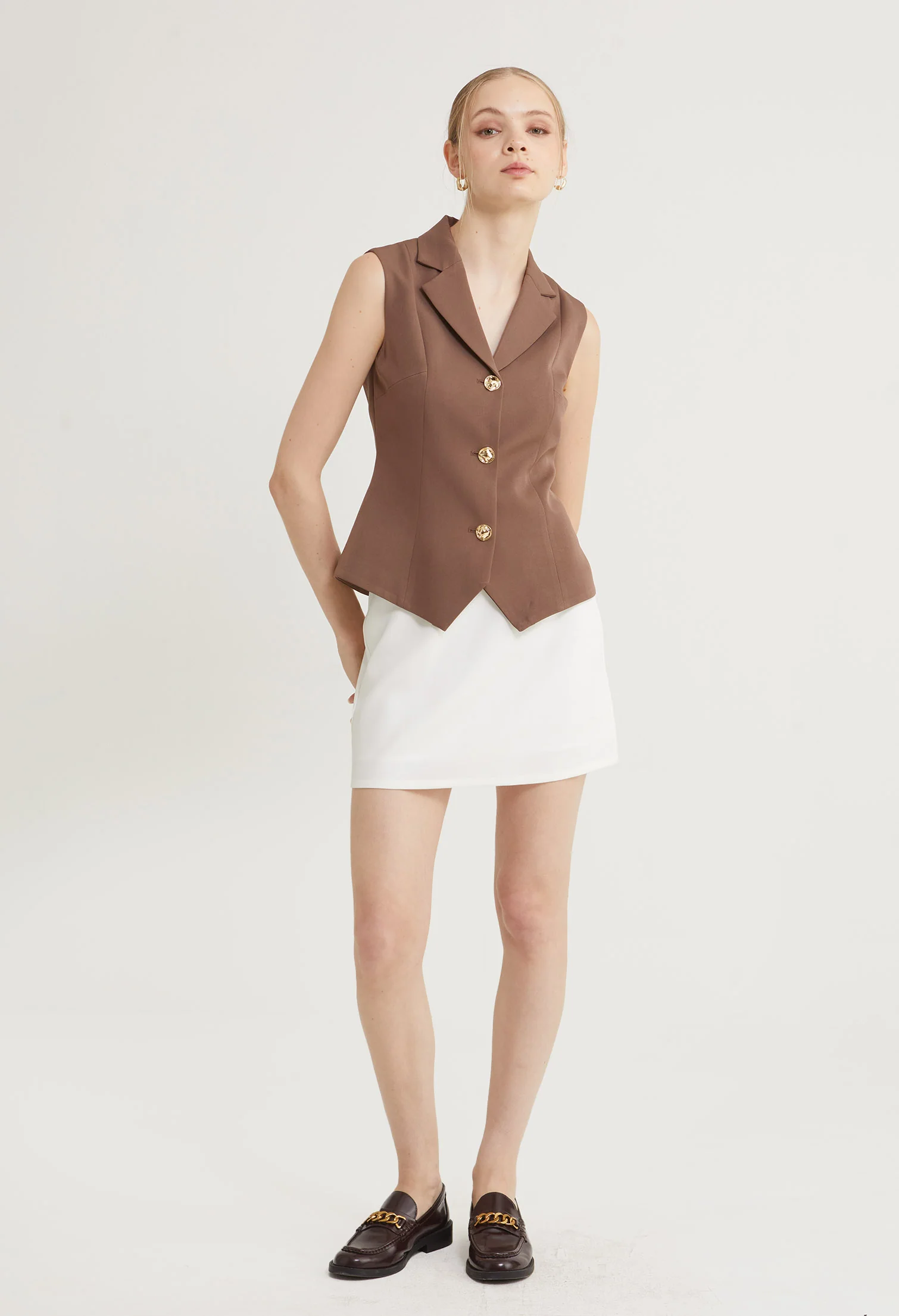 Golden Muse Cinched Vest