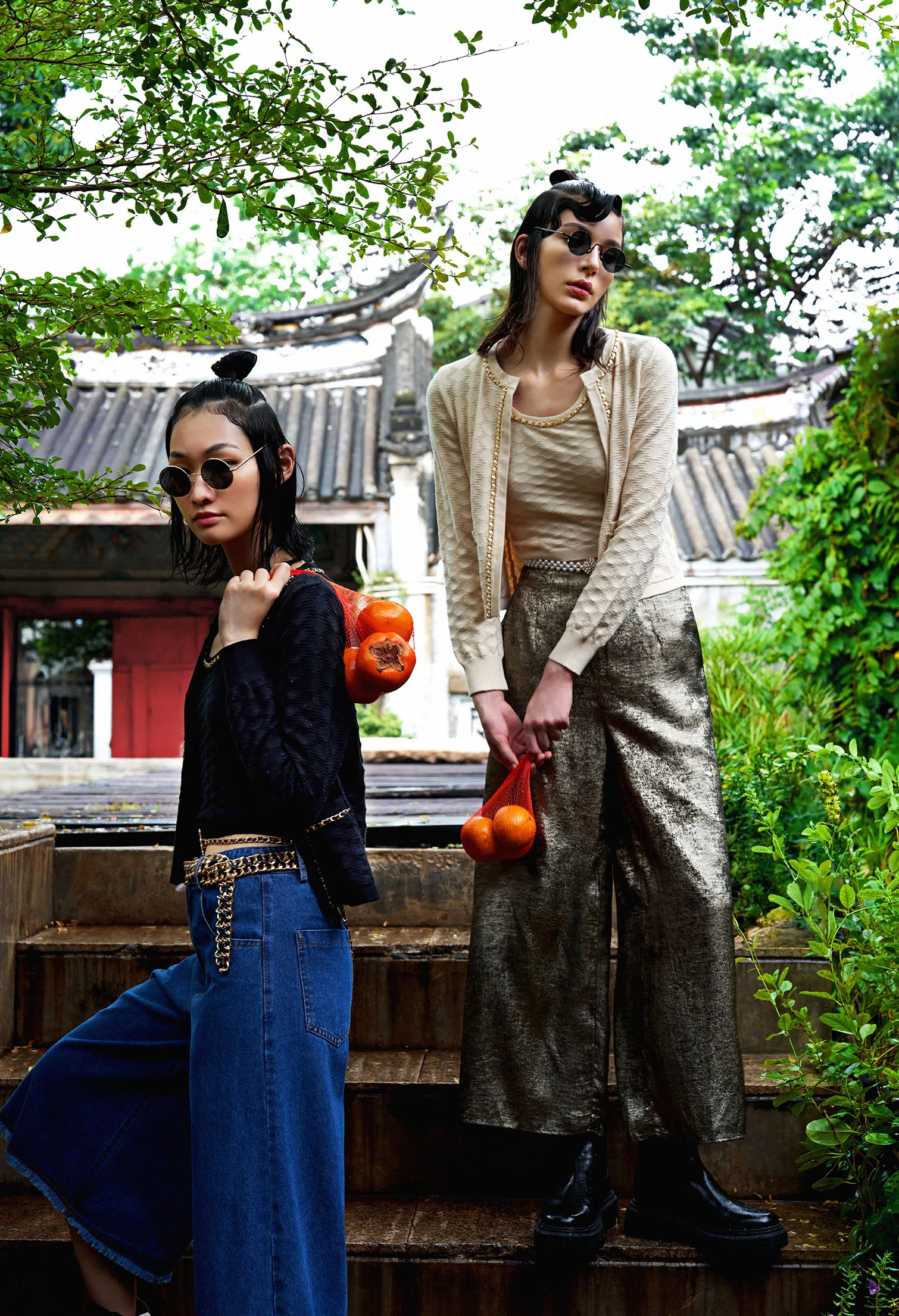 Faux Chained Knitted Sleeveless Top