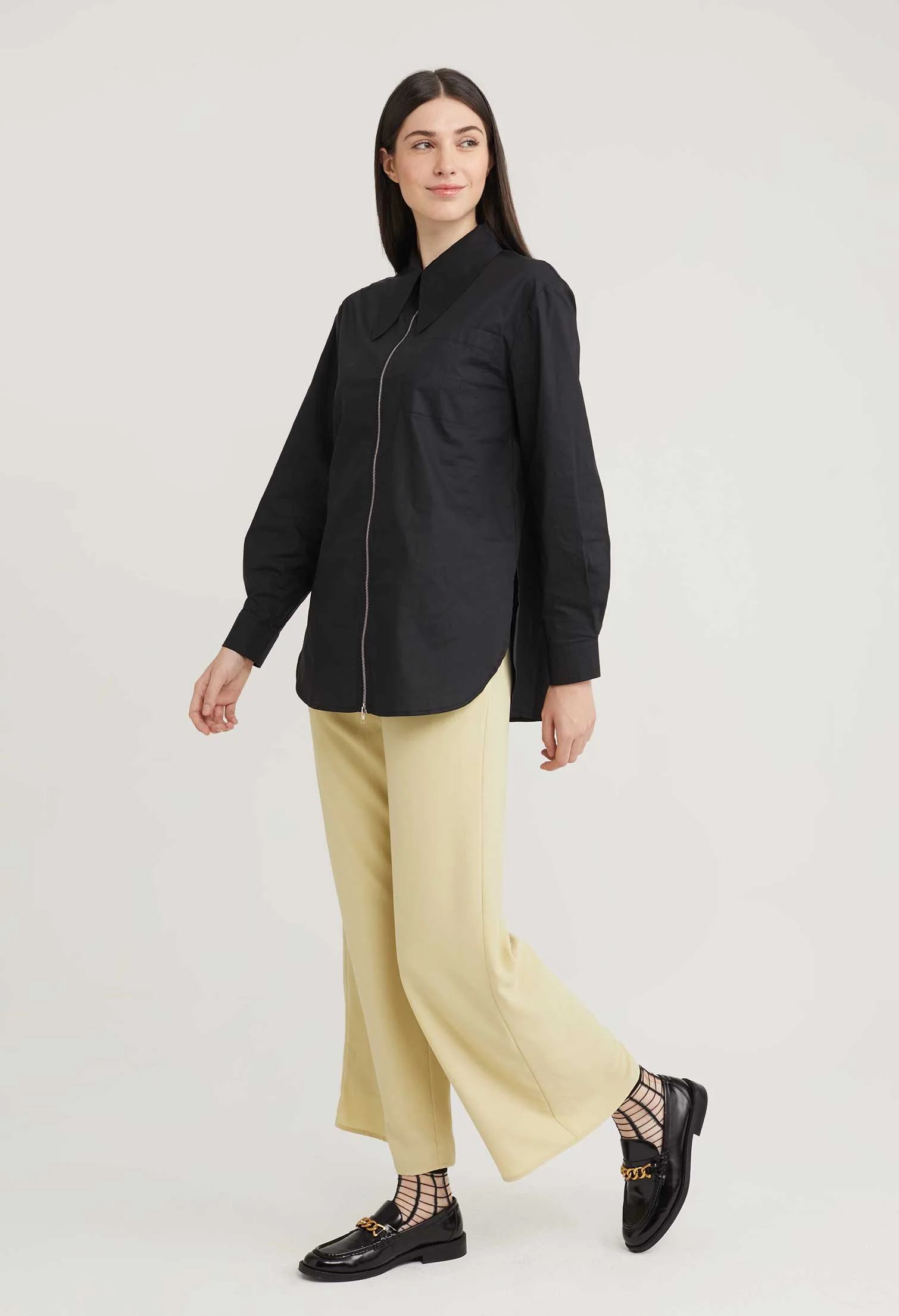 Jennie Zipper Long Blouse