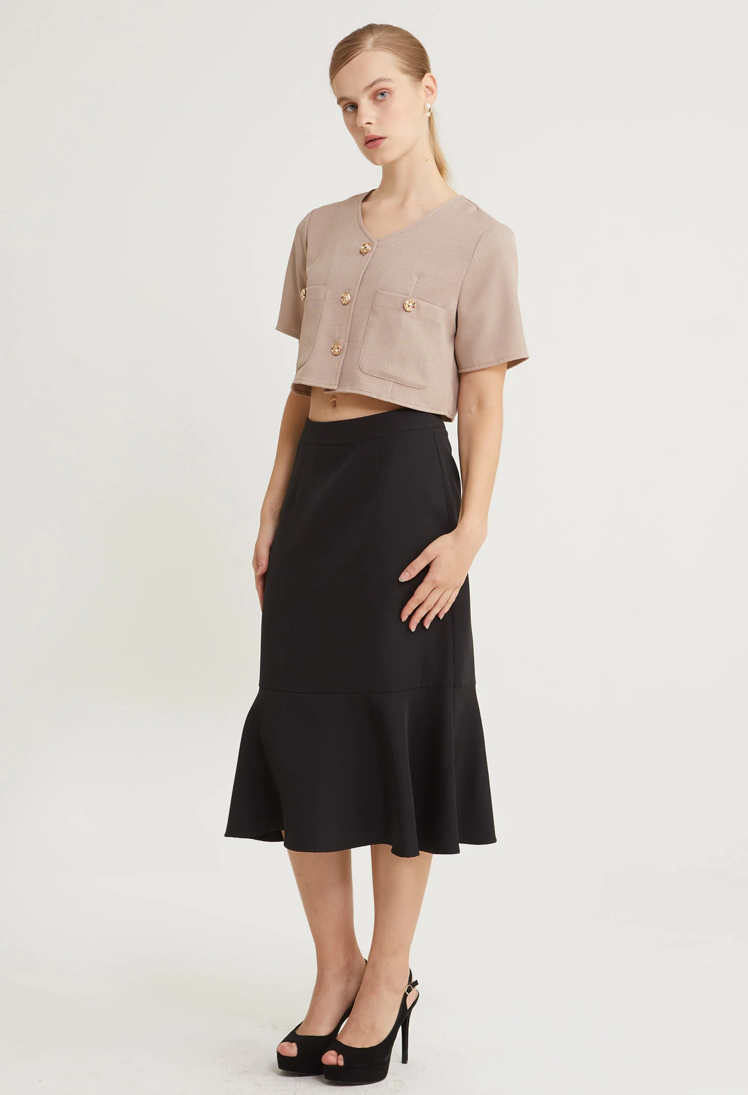 Golden Muse Cropped Length Top