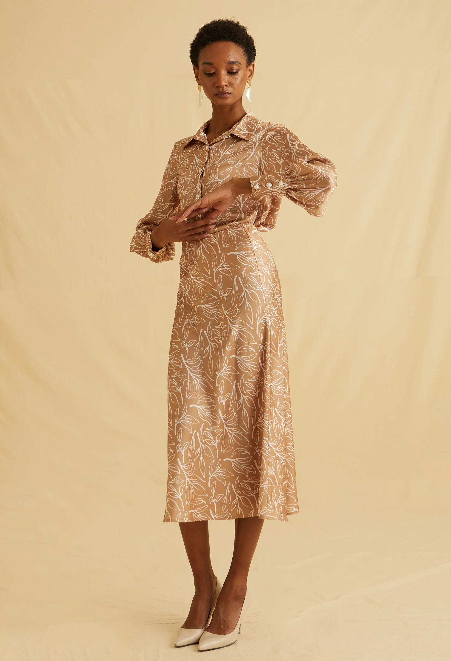 Pastel Bloom Midi Skirts