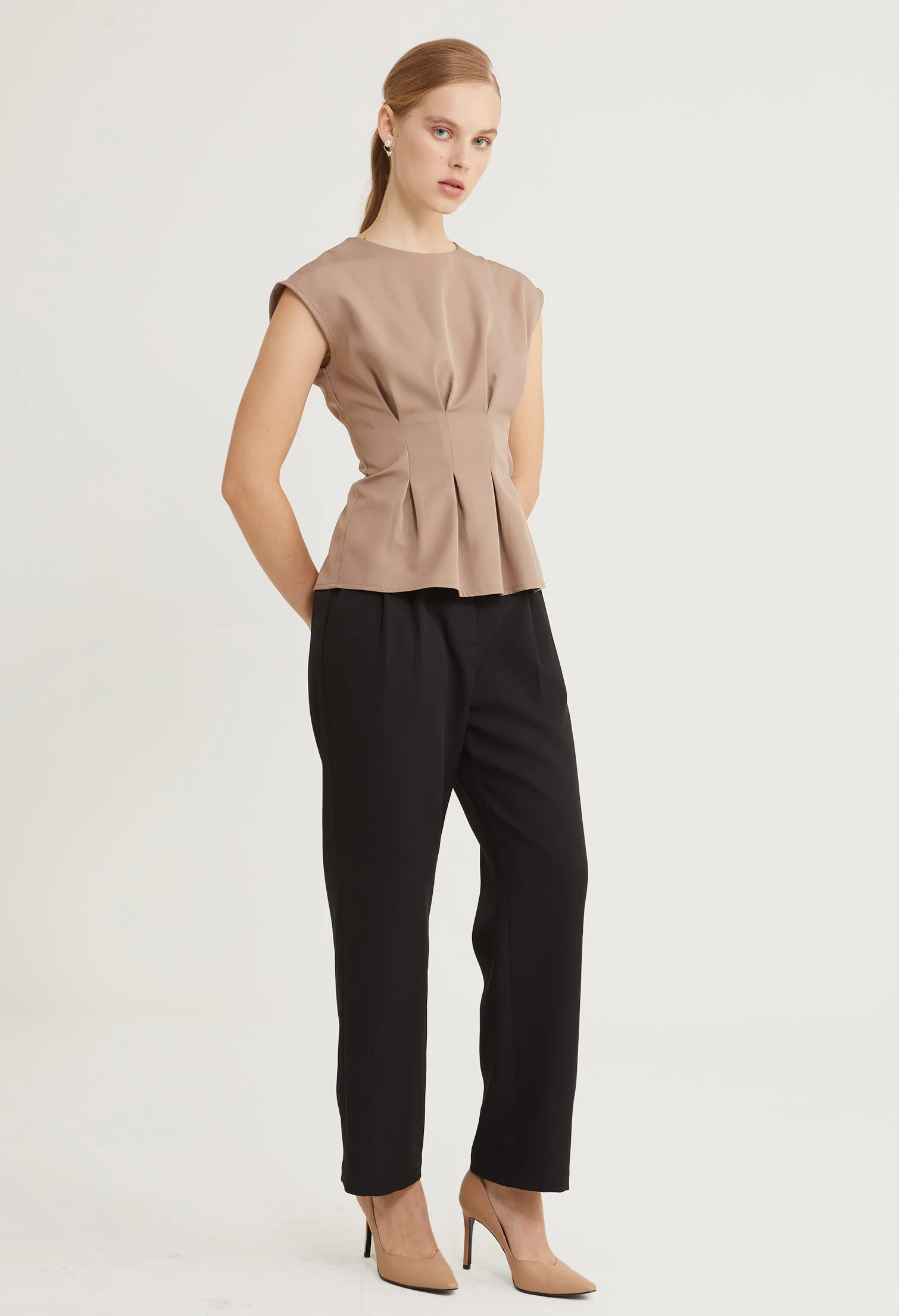 Modern Casual Capped Sleeves Top