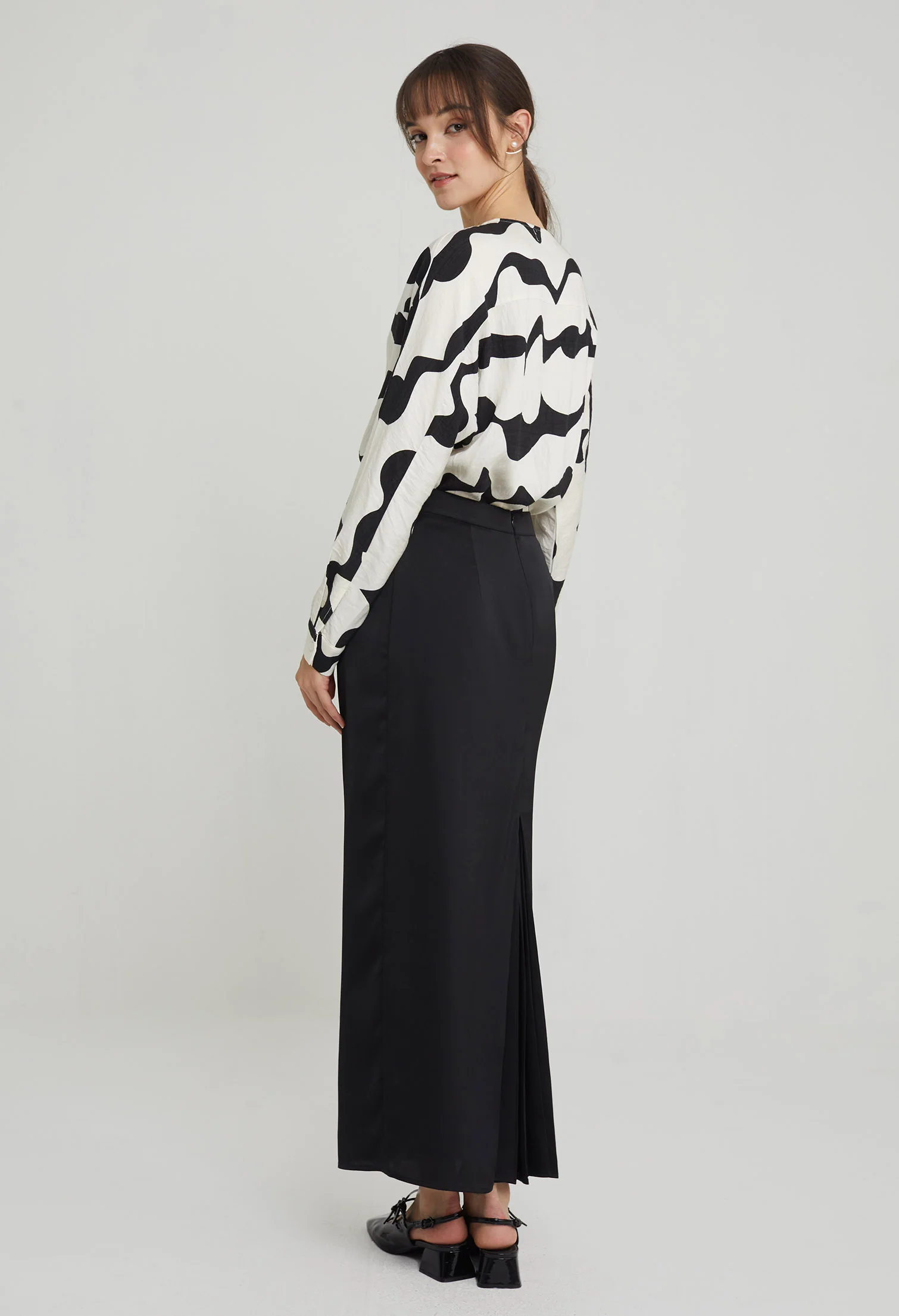 Modern Matte Satin Maxi Skirts