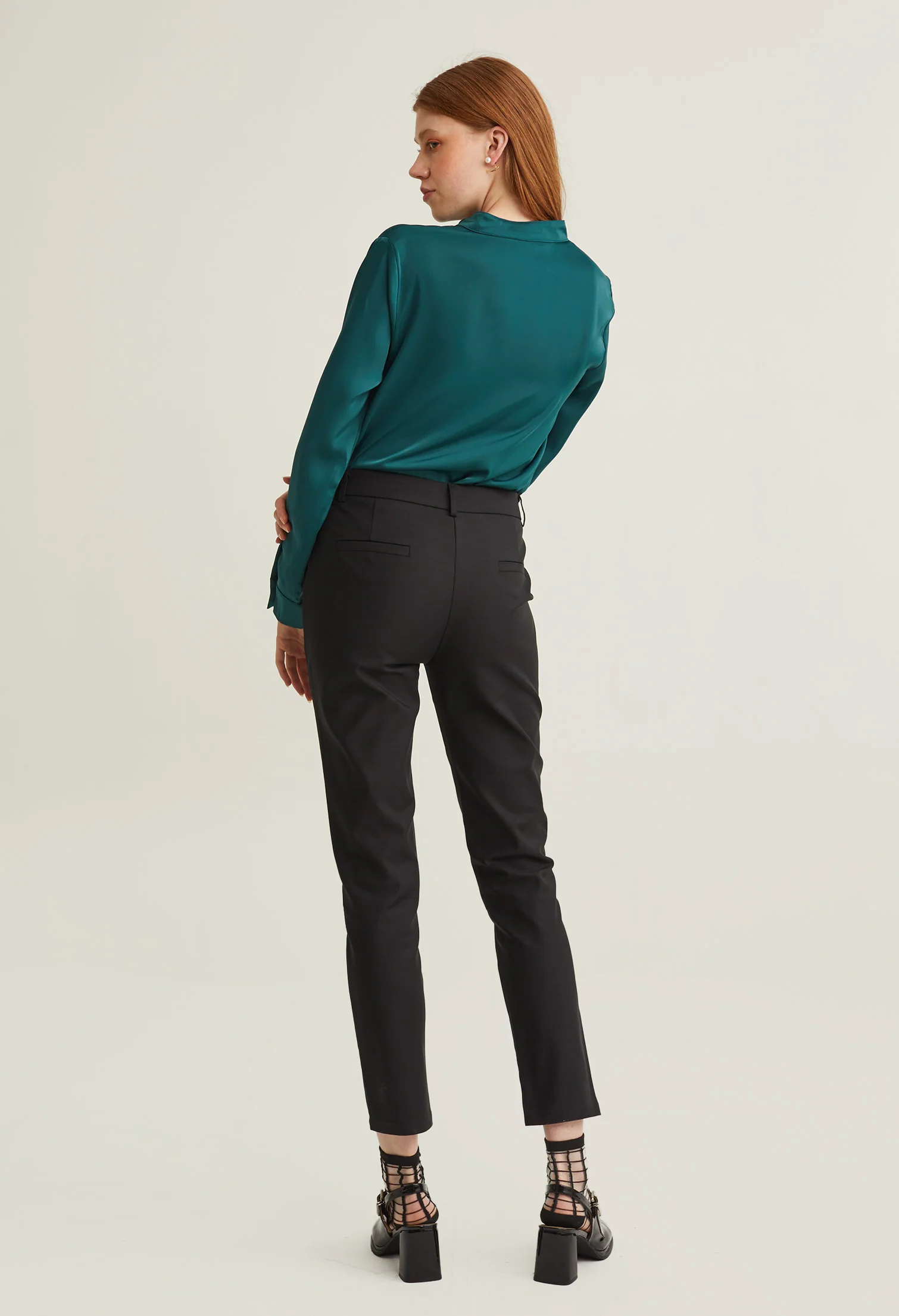 Office Slick Tight Fit Pants