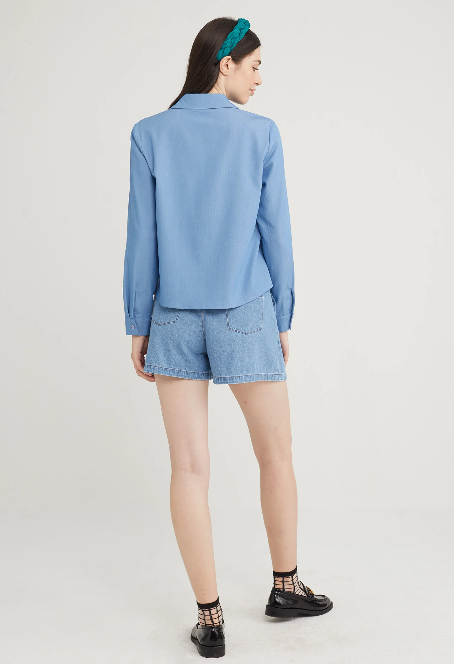 Double Pocket Button Up Blouse