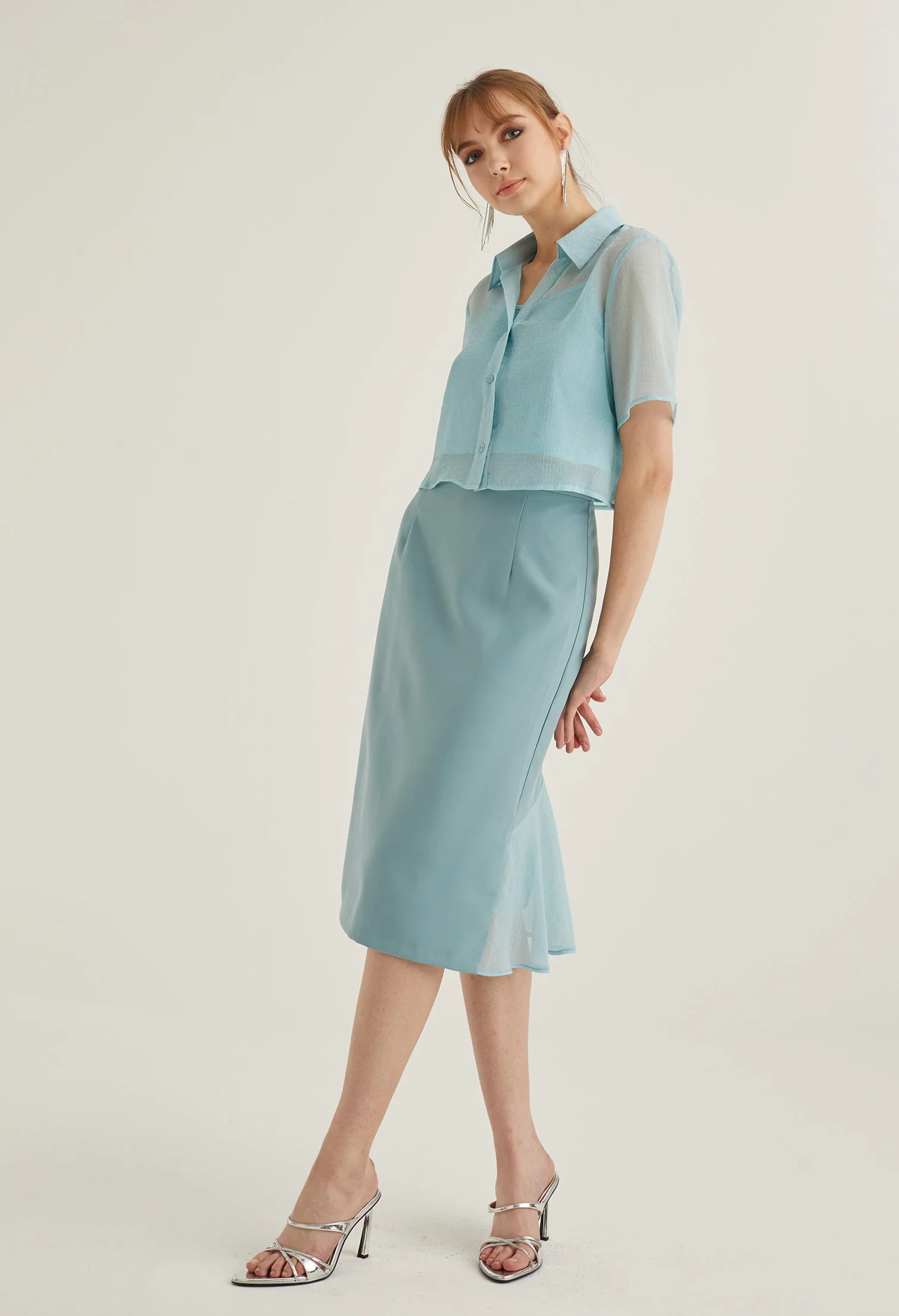 Office High Waist Midi Pencil Skirt