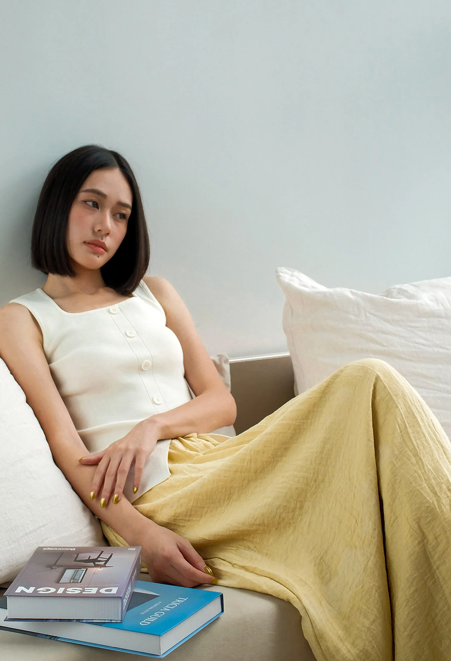 Nova Bloom Knitted Vest Maxi Skirt Two-piece