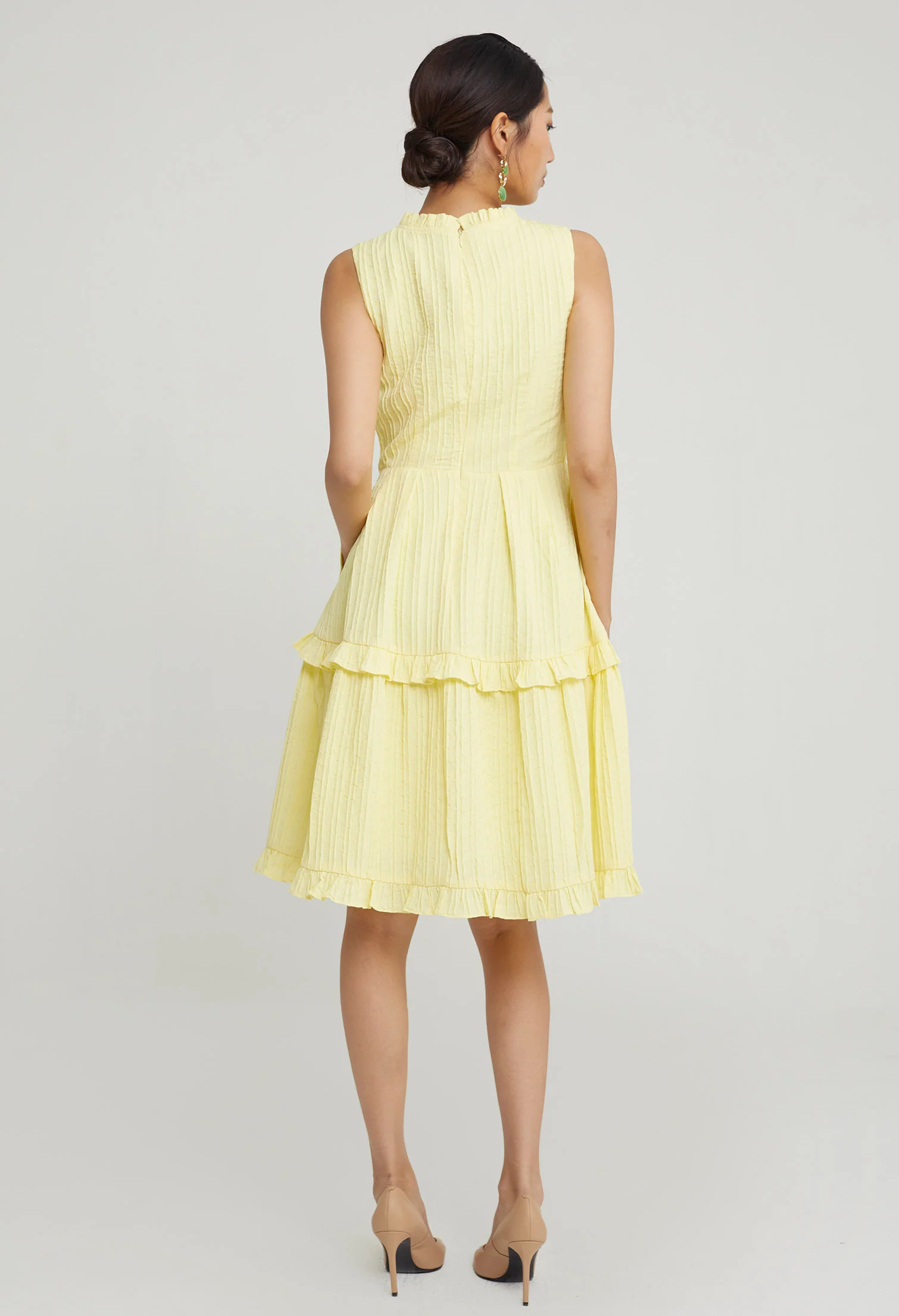 Petite Ruffled Midi Dress