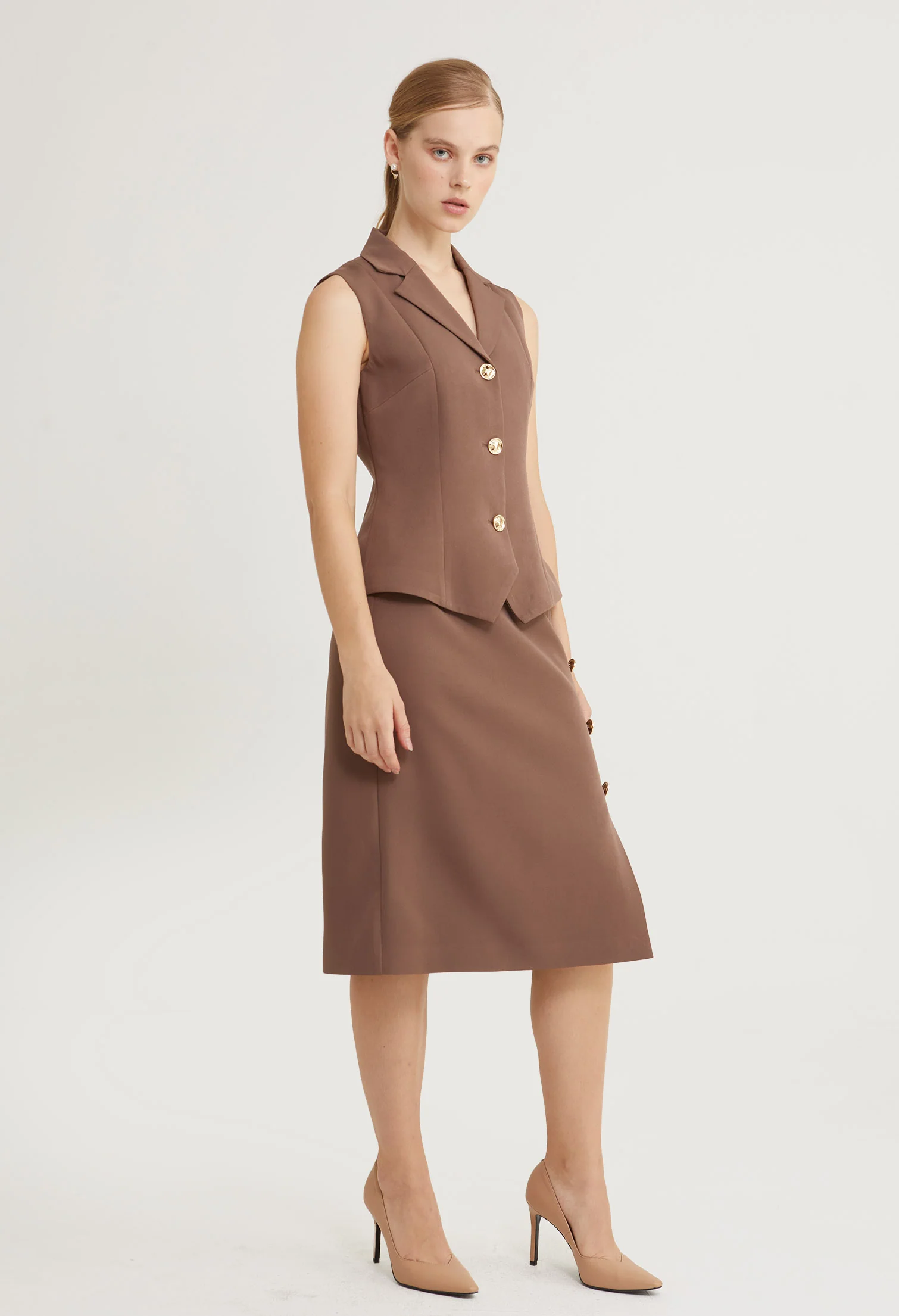 Golden Muse Cinched Vest