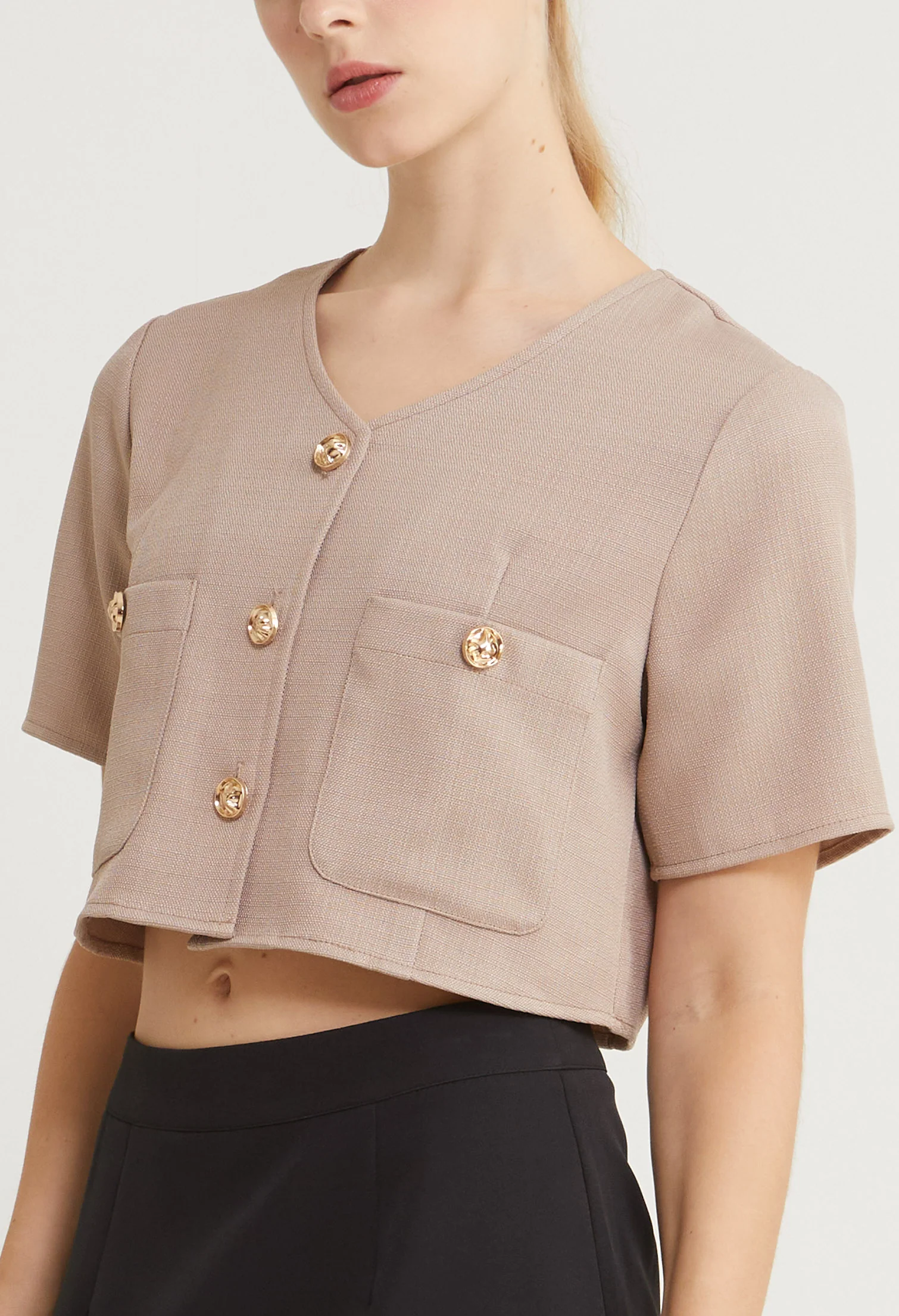 Golden Muse Cropped Length Top