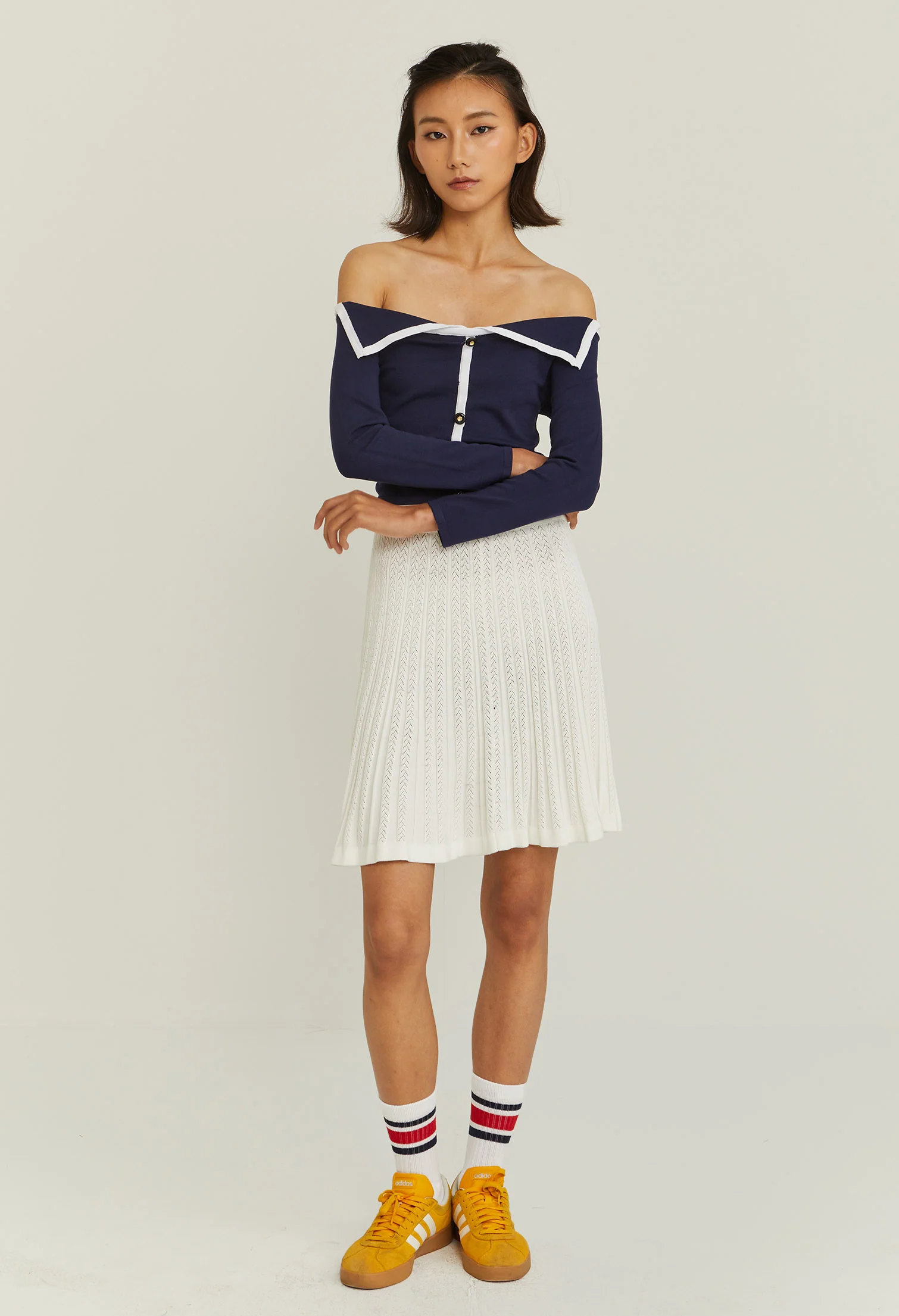 Panelled Knit Skirt