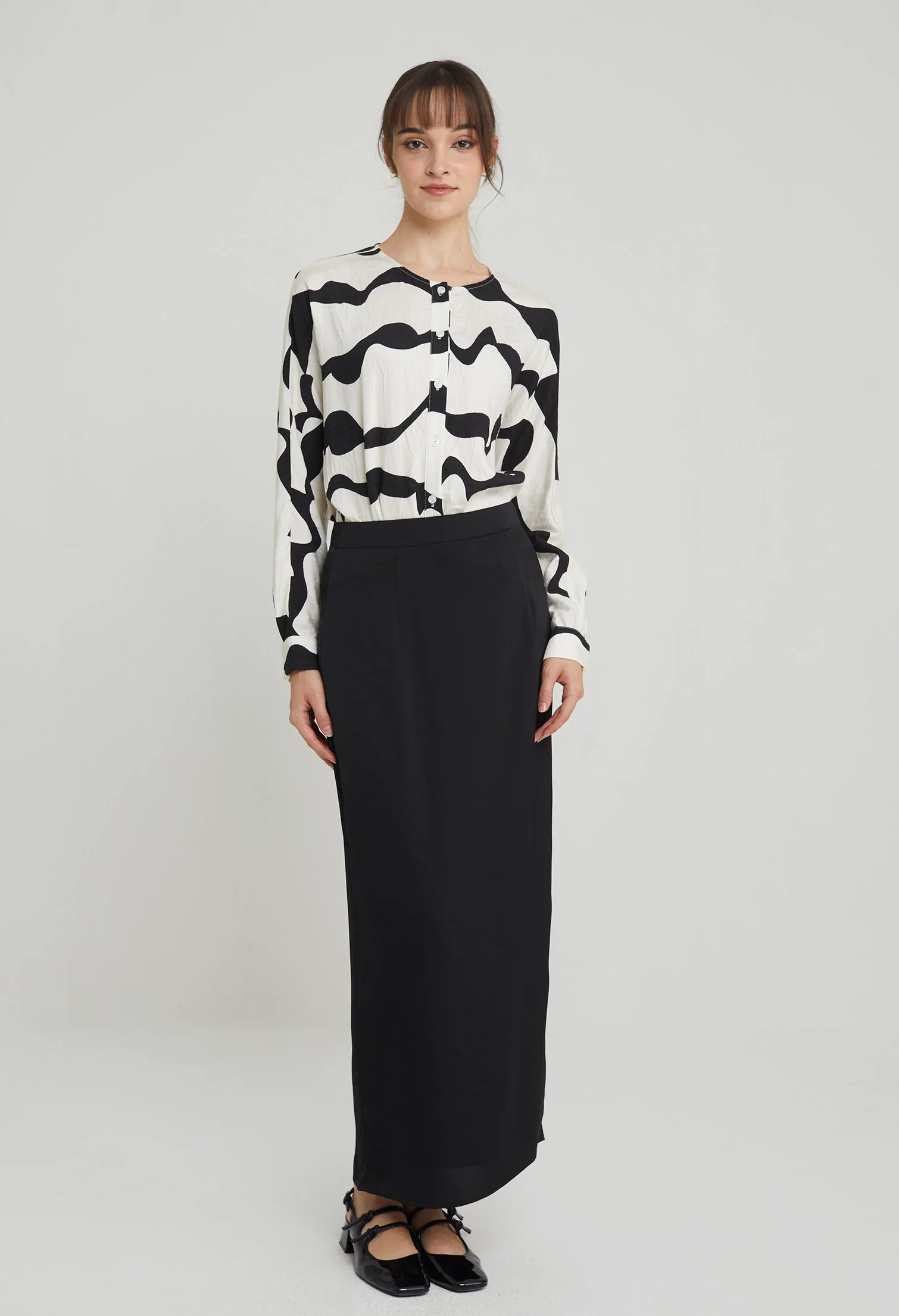 Modern Matte Satin Maxi Skirts