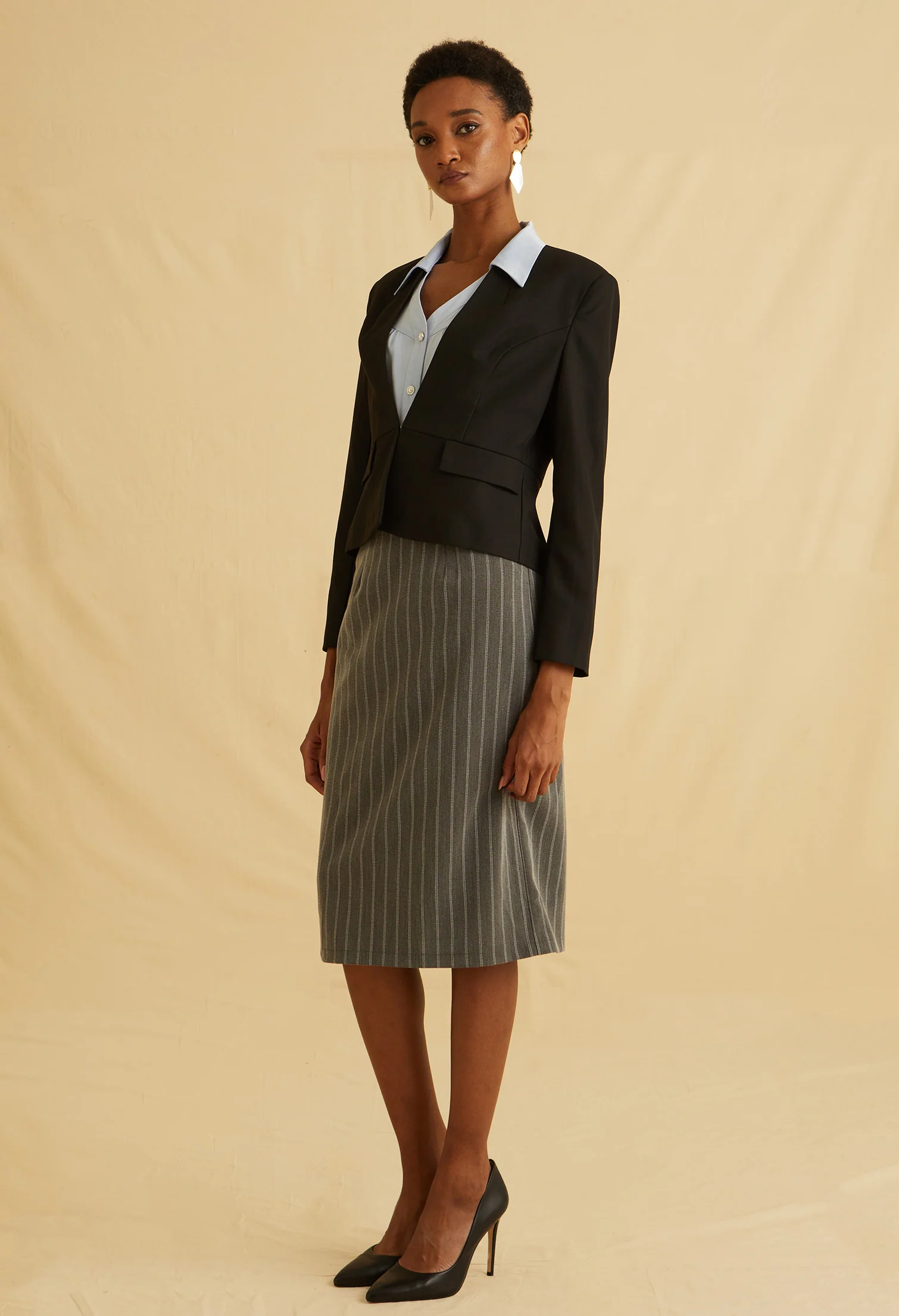 Soft Sculpted Collarless Jacket