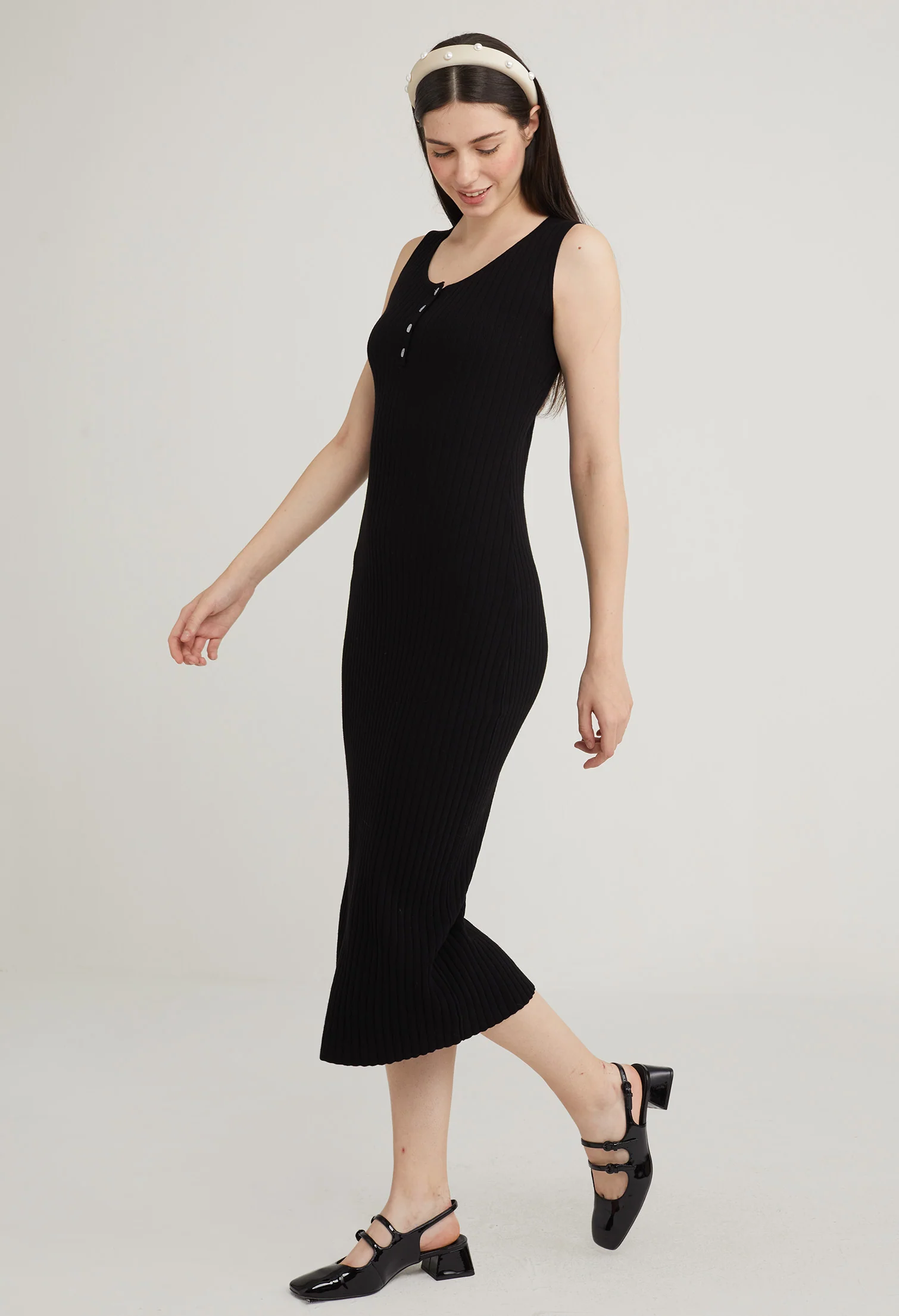 Everyday Button Bodycon Dress