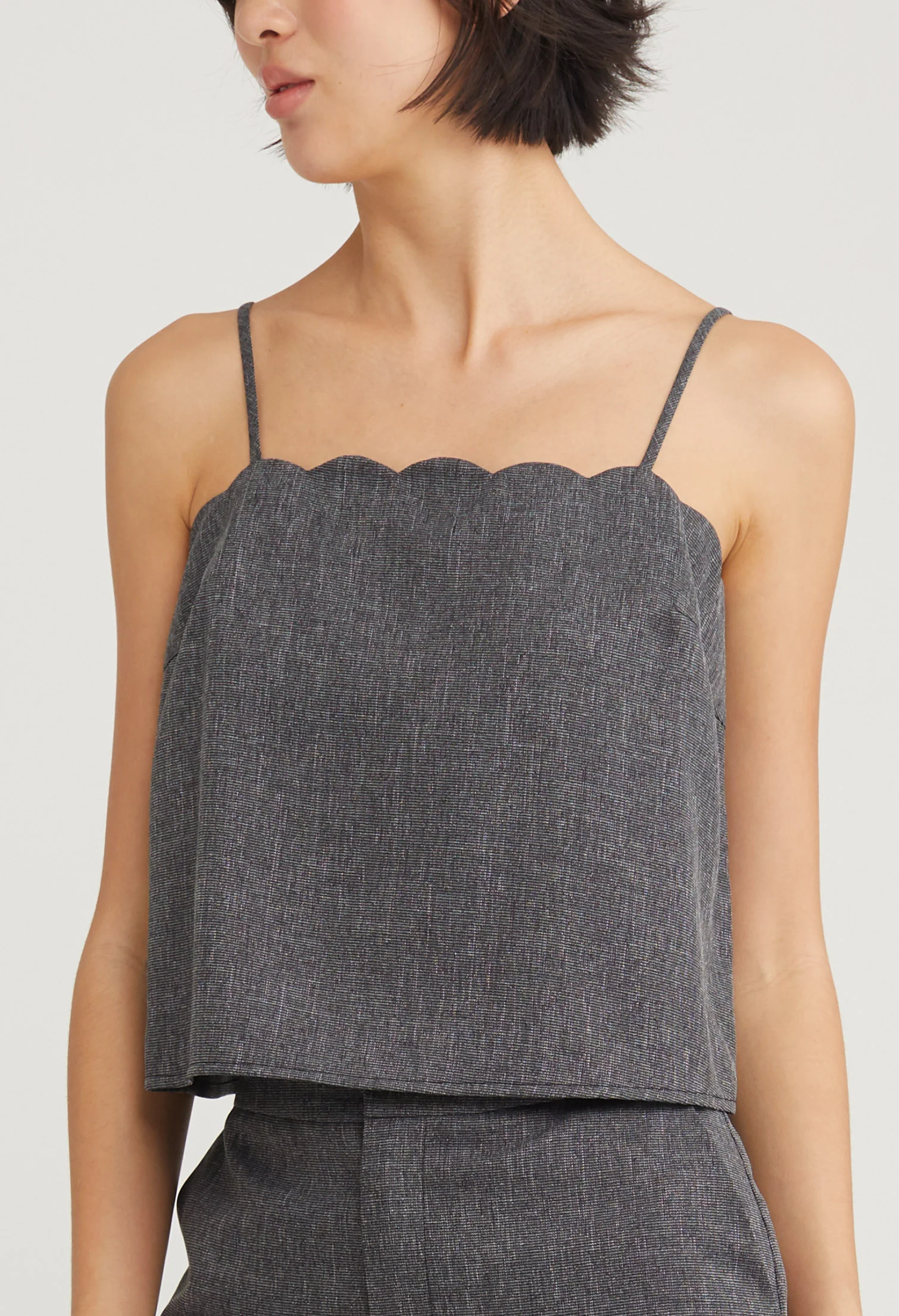 Scalloped Hem Tank Top