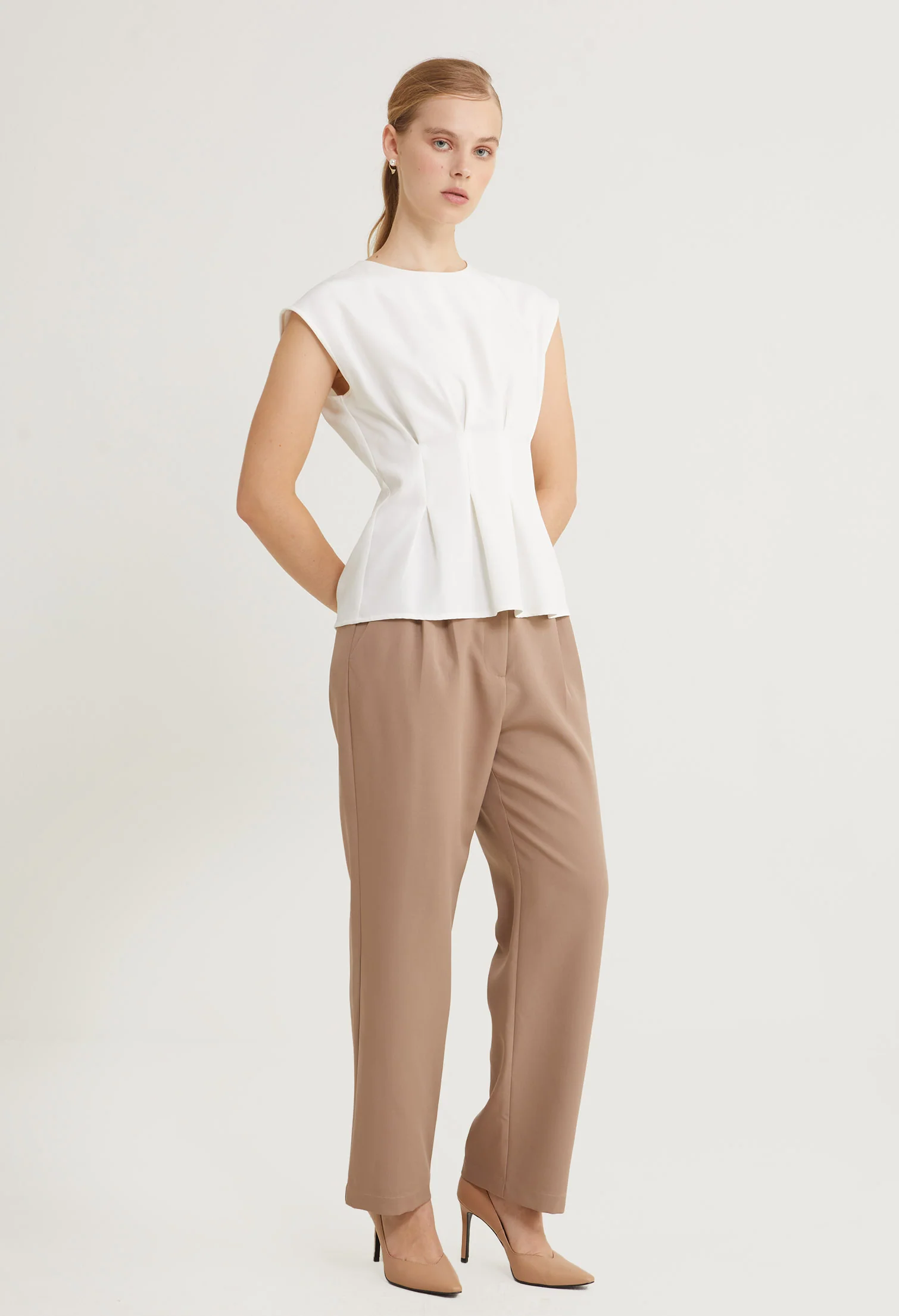 Modern Casual Capped Sleeves Top