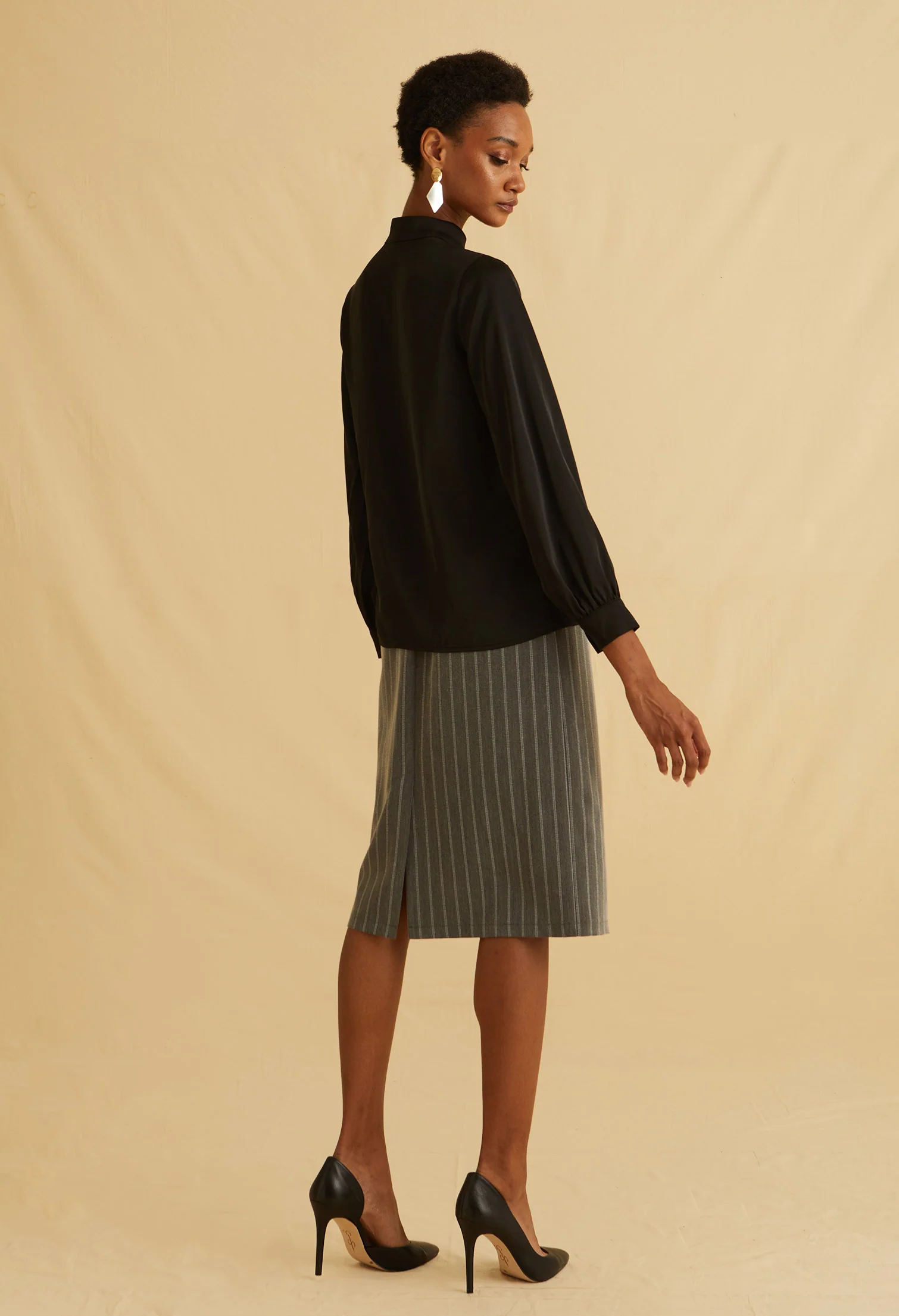 Satin Mist Keyhole Top