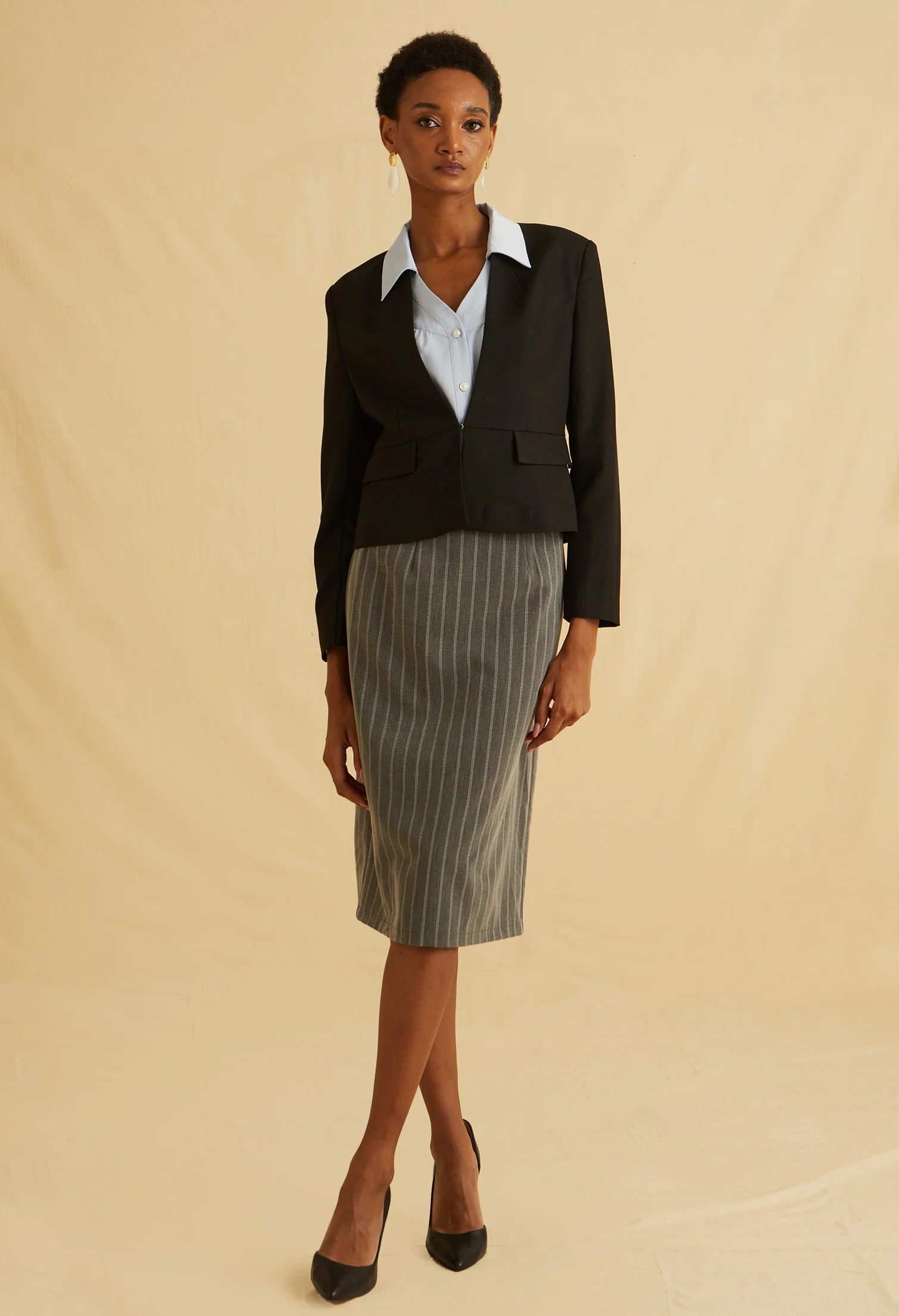 Soft Sculpted Collarless Jacket