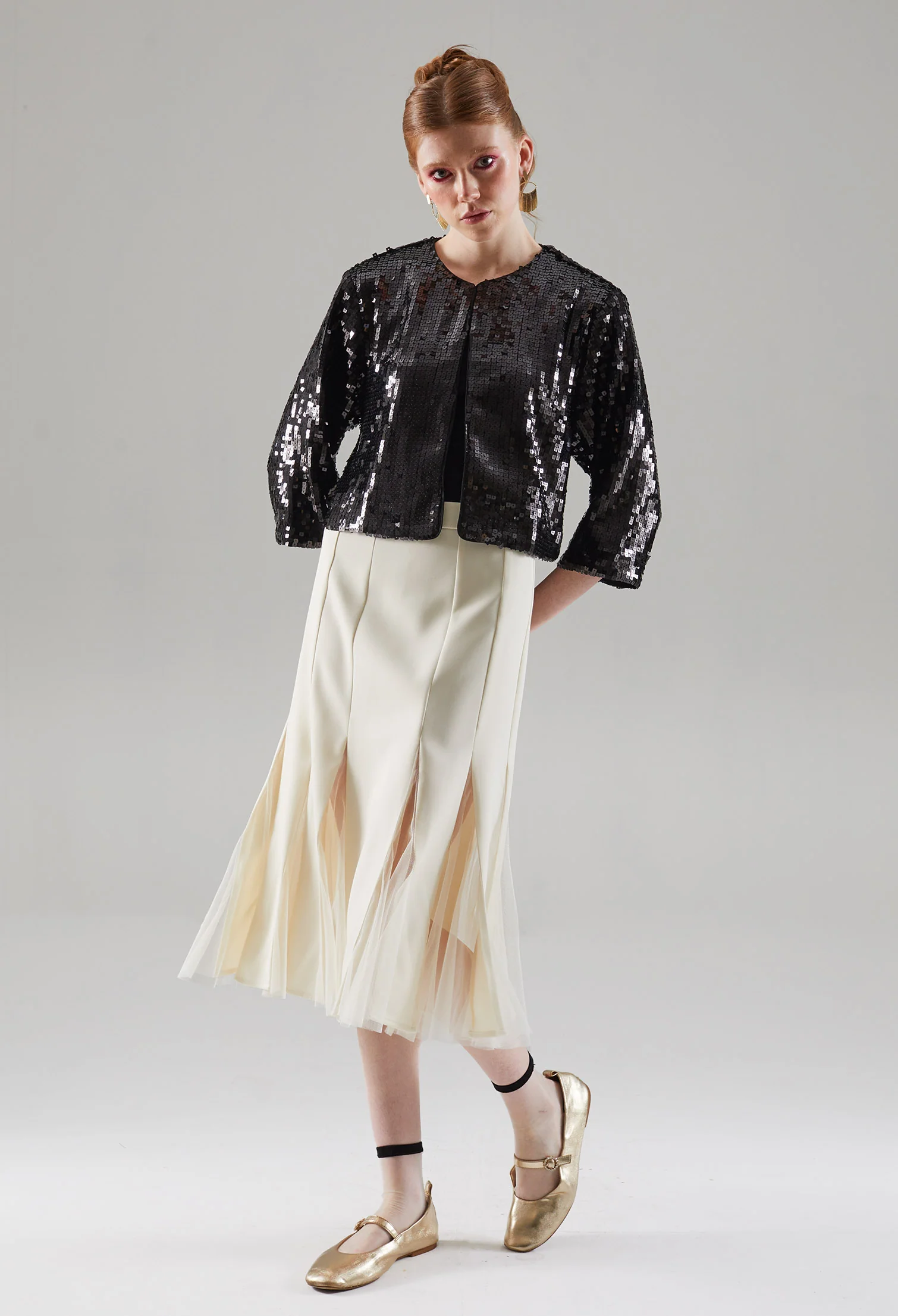 Agleam Shimmer Cardigan Jacket