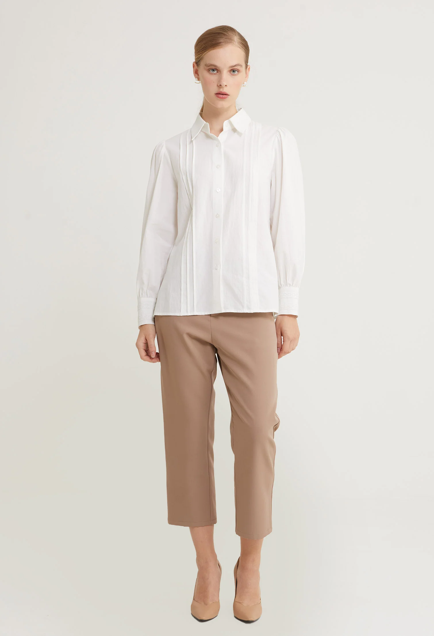 Timeless Front Draped Long Sleeves Top