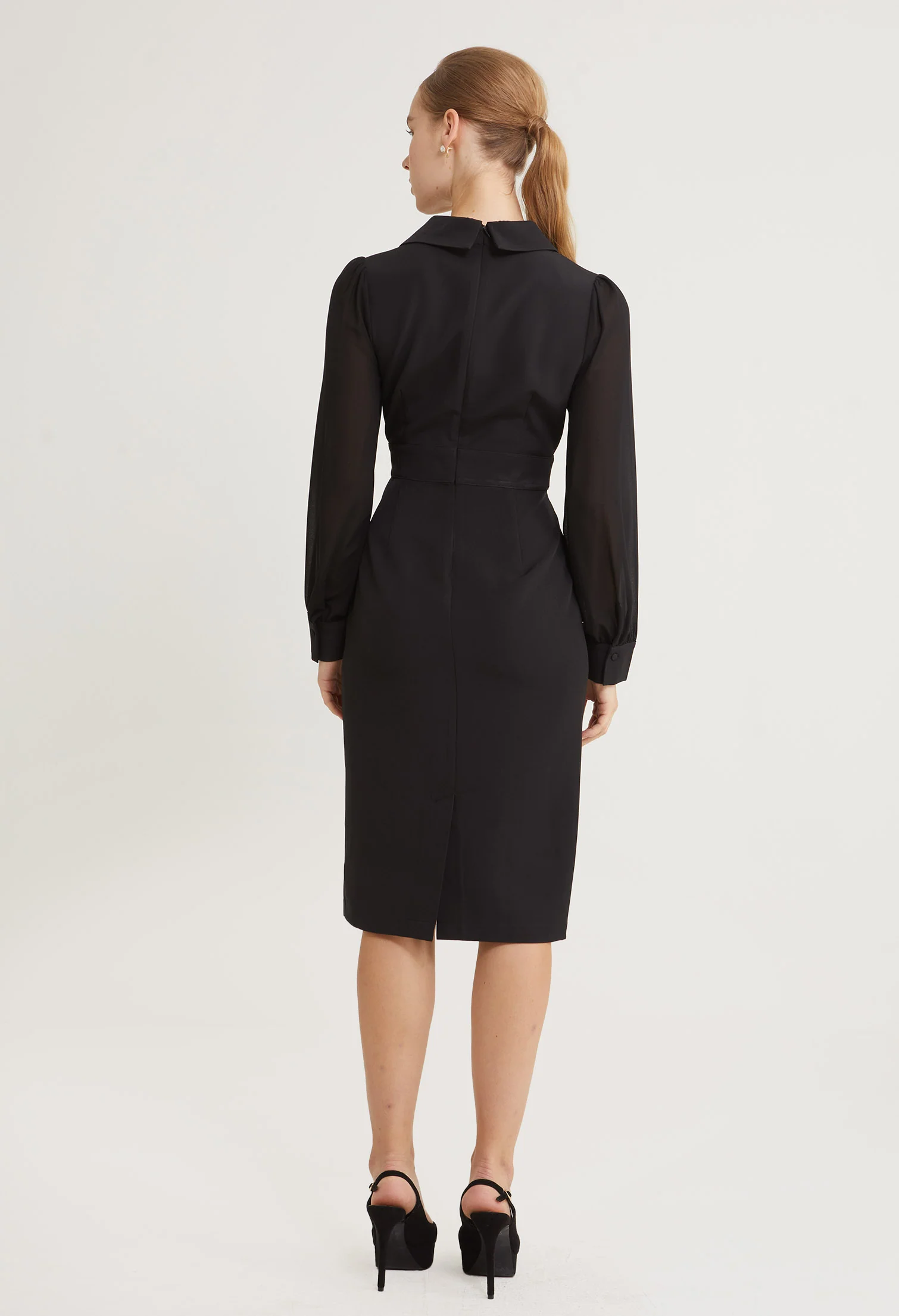 Sleek Cinched Midi dress