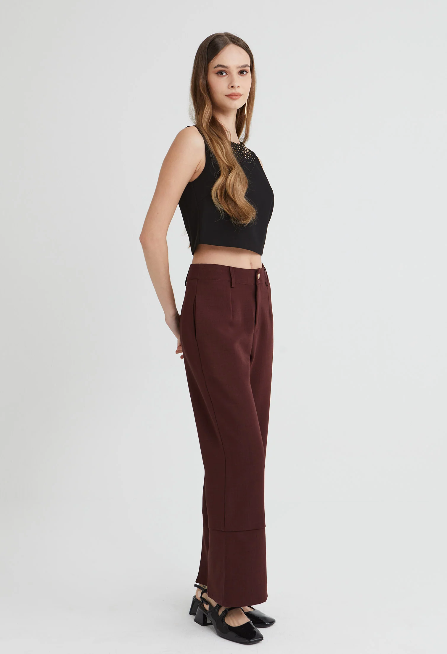 Gold Accent Fitted Tank Top