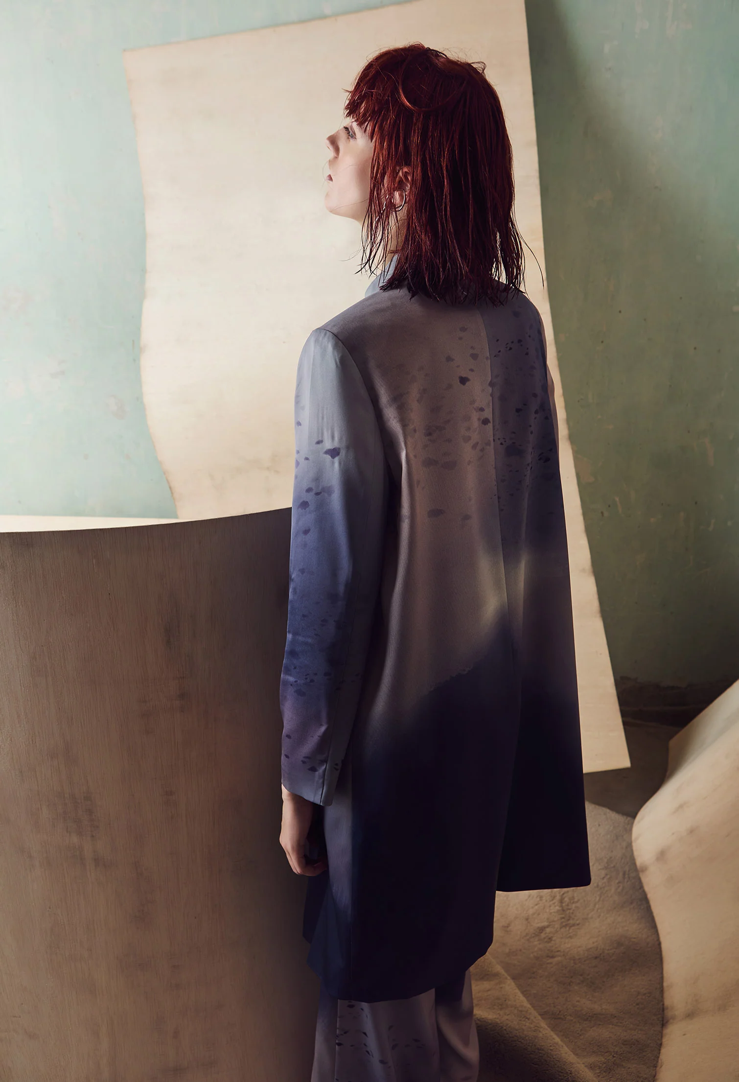 nichii X NURITA HARITH Gradient Indigo Long Jacket