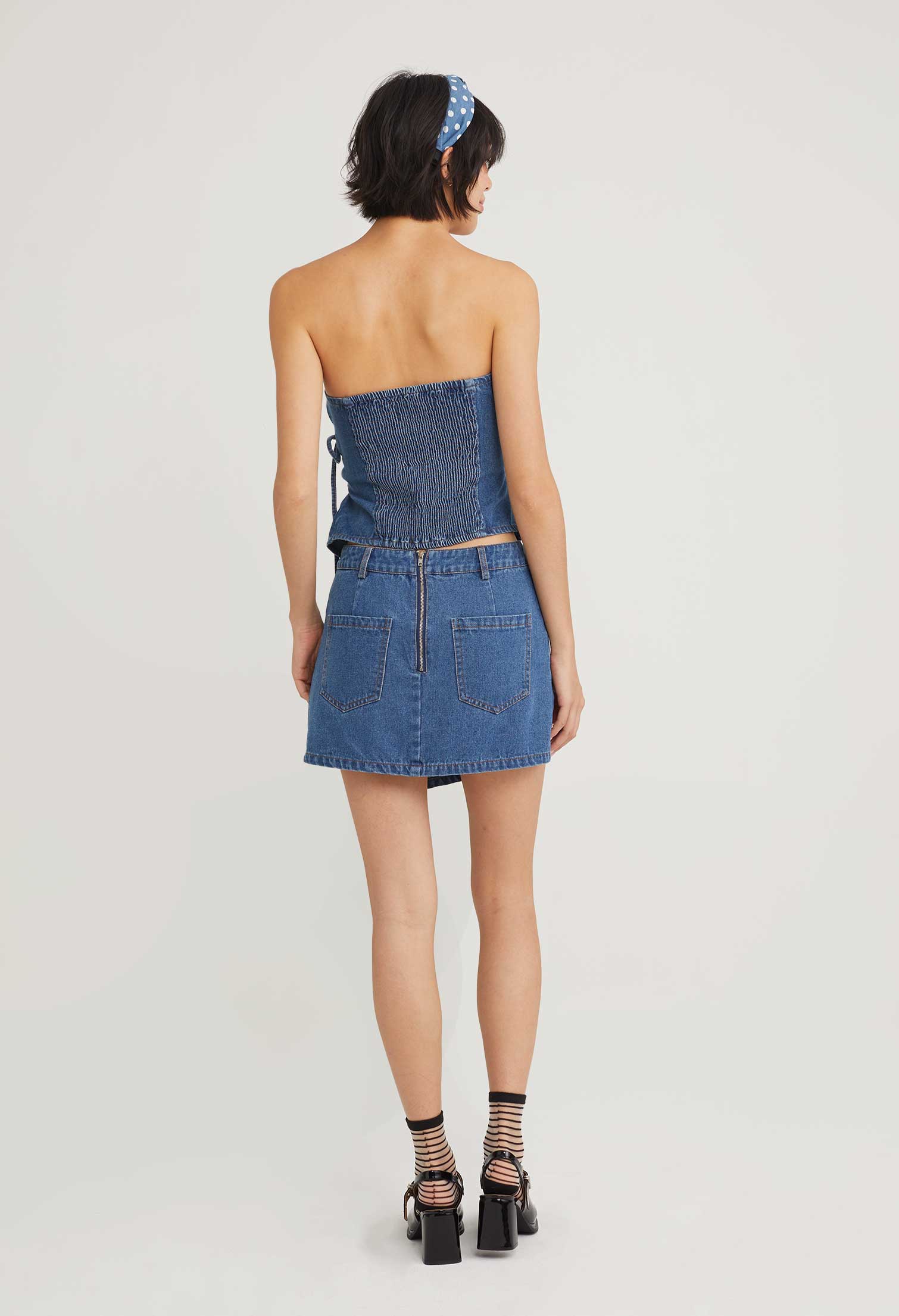 Darling Denim Bodice Top