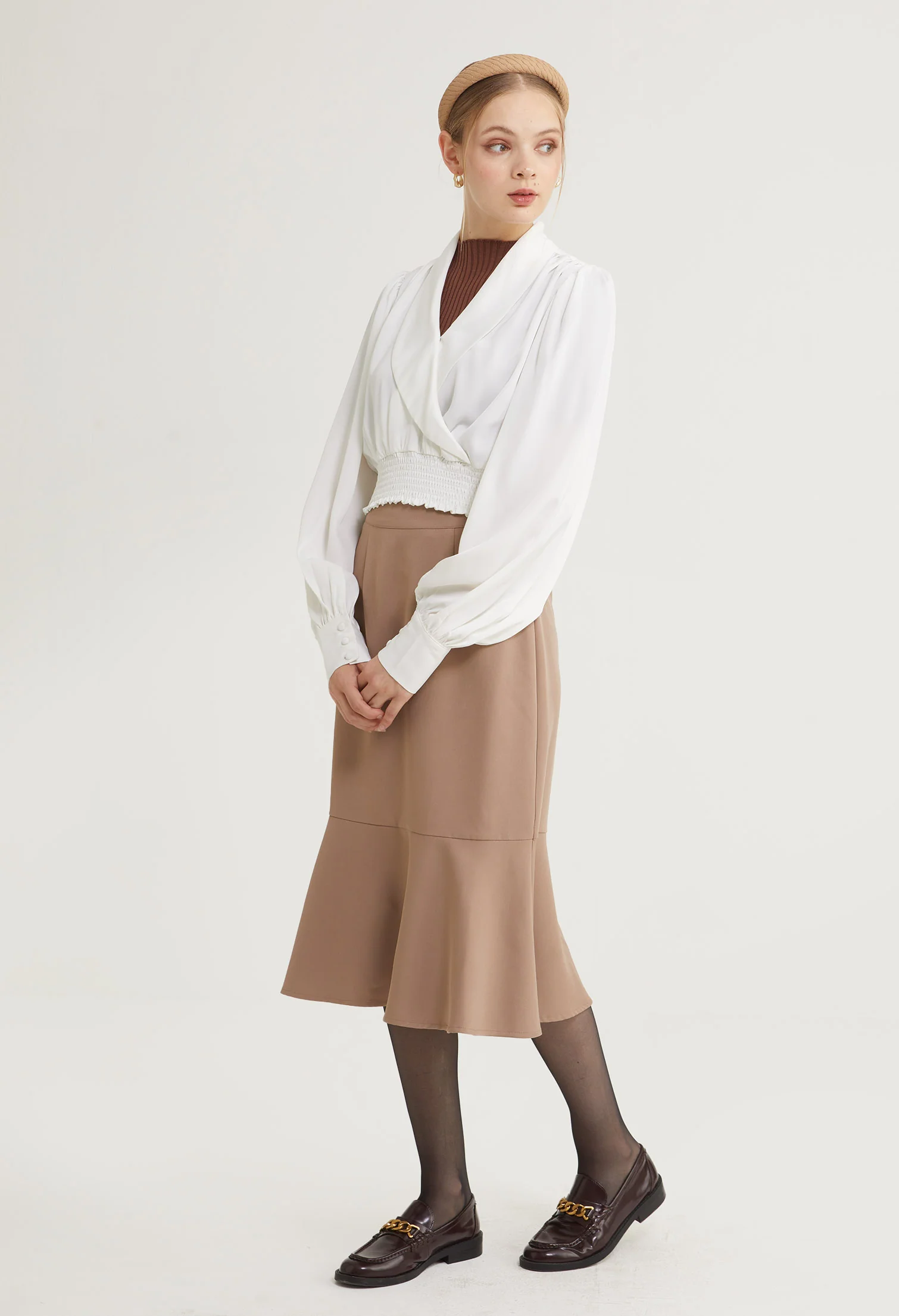 Satin Embrace Long Sleeves Blouse