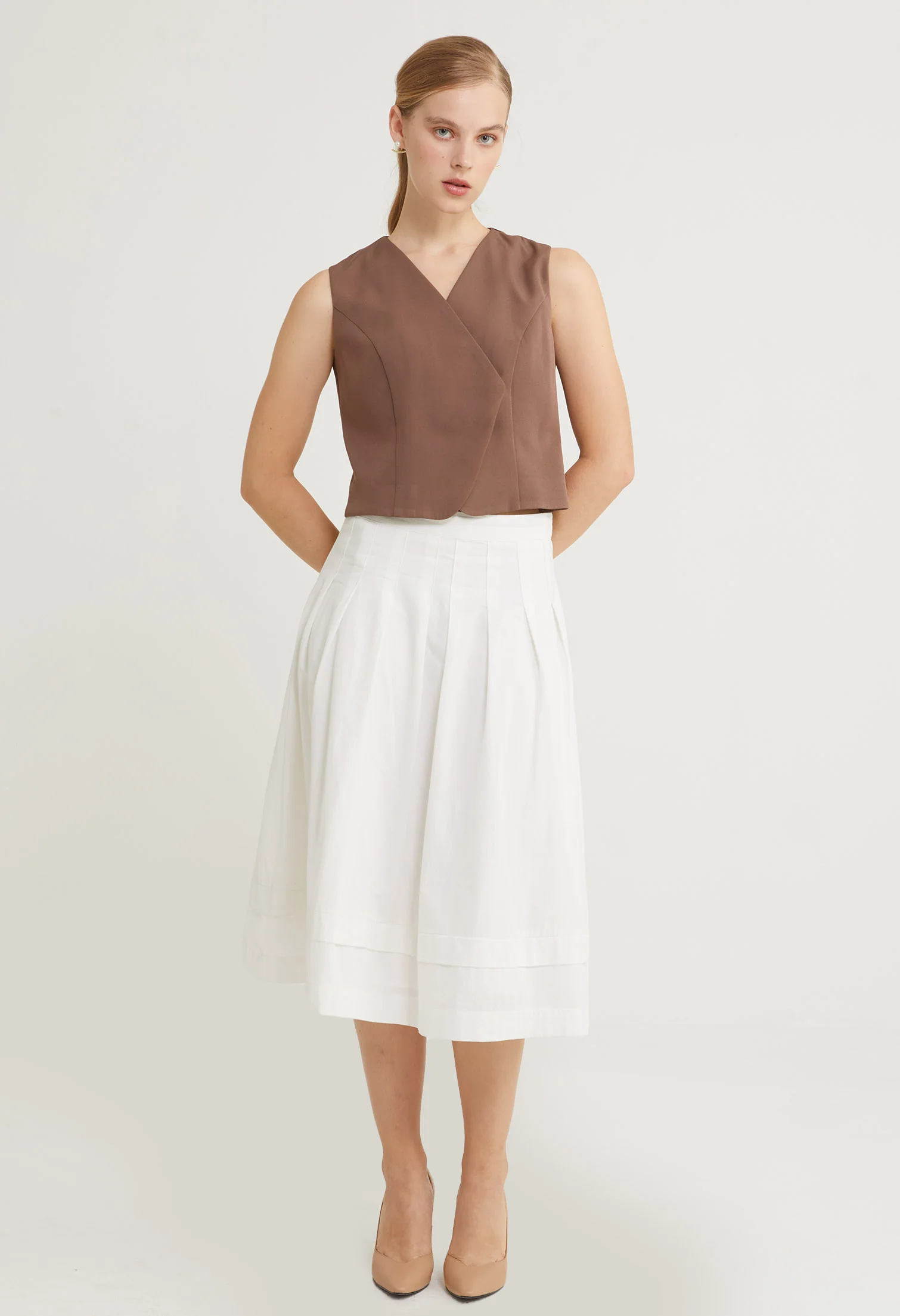 Sculpted Charm Sleeveless Top