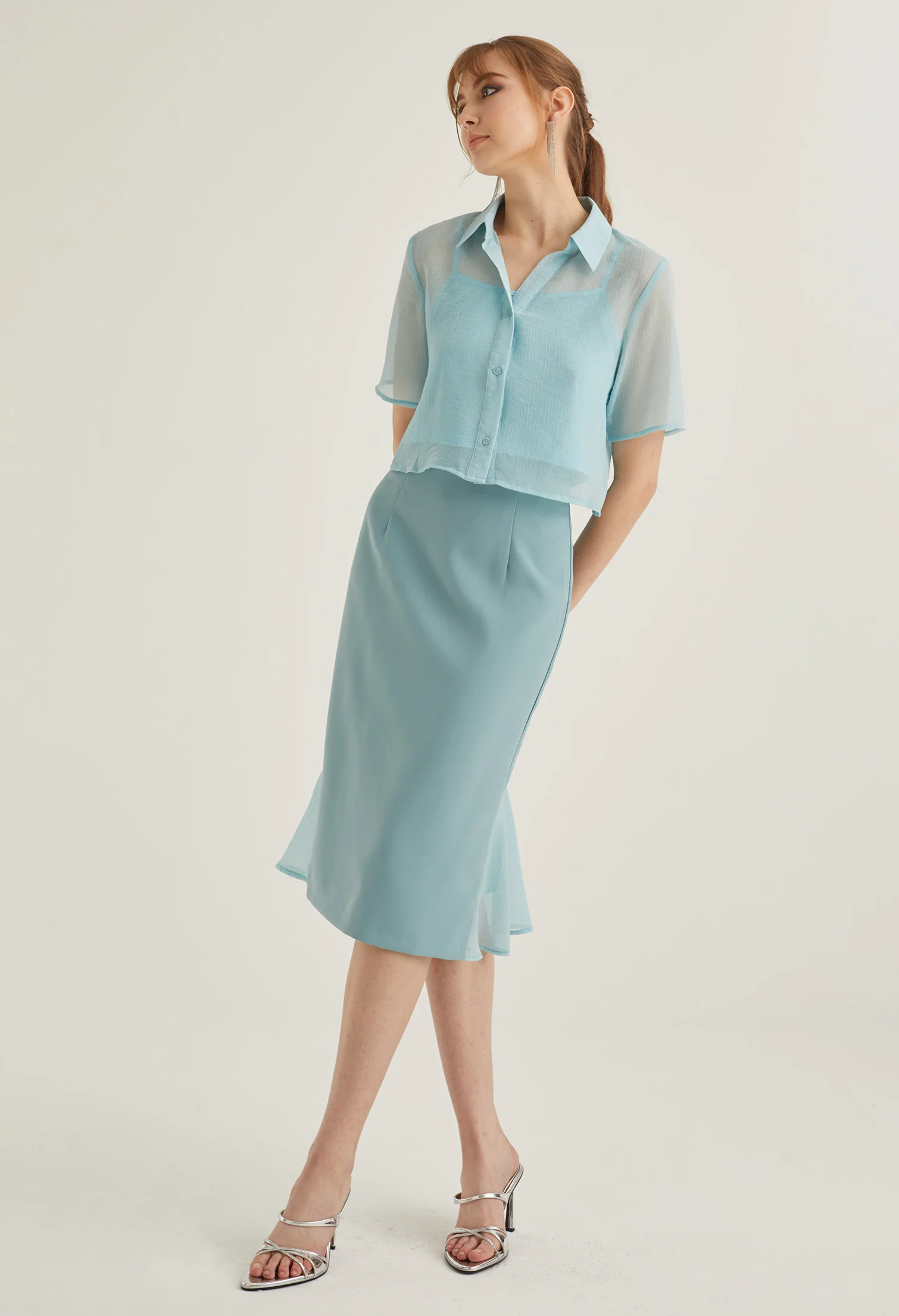 Office High Waist Midi Pencil Skirt