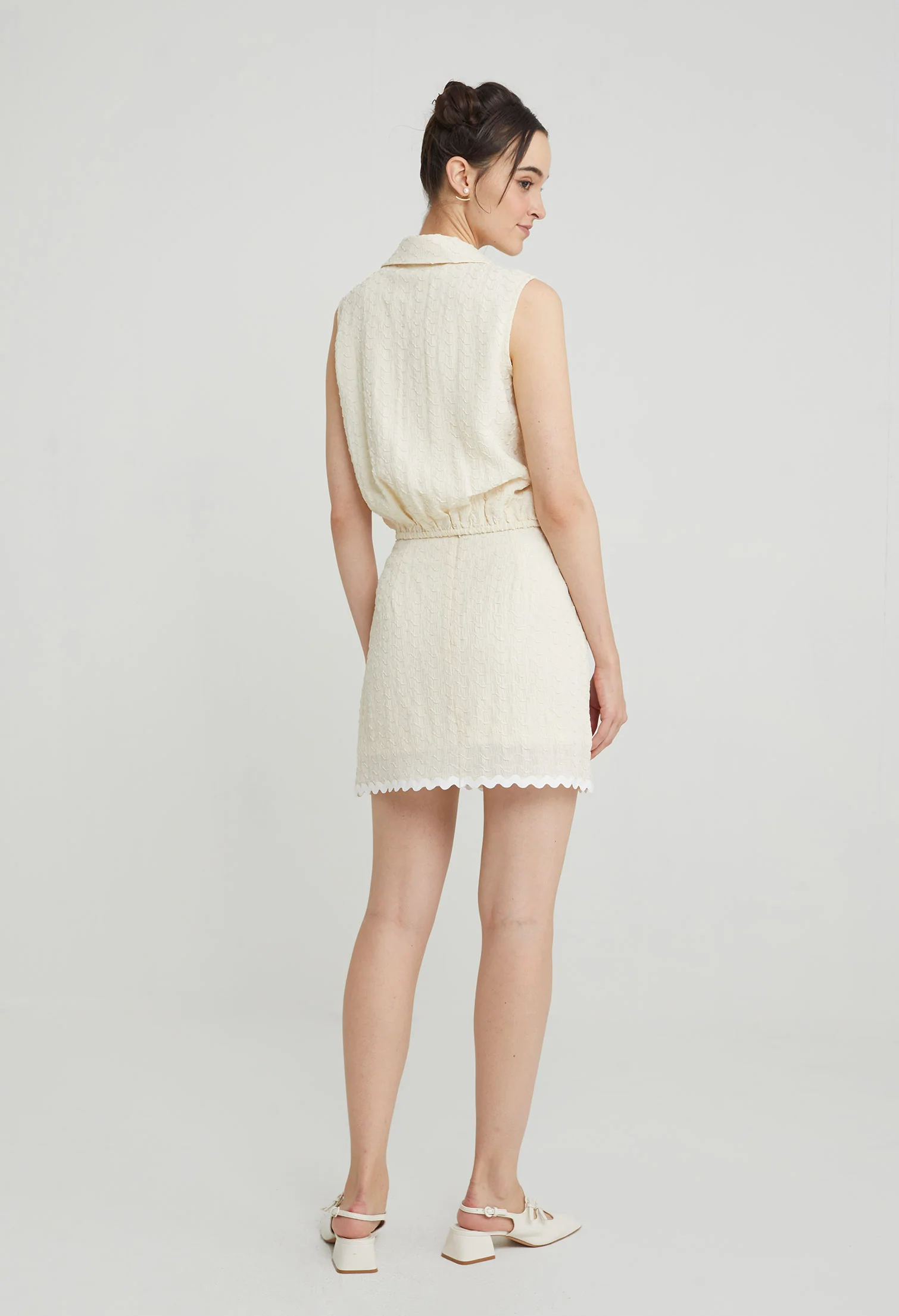 Sugarplum Scallop Mini Skirt