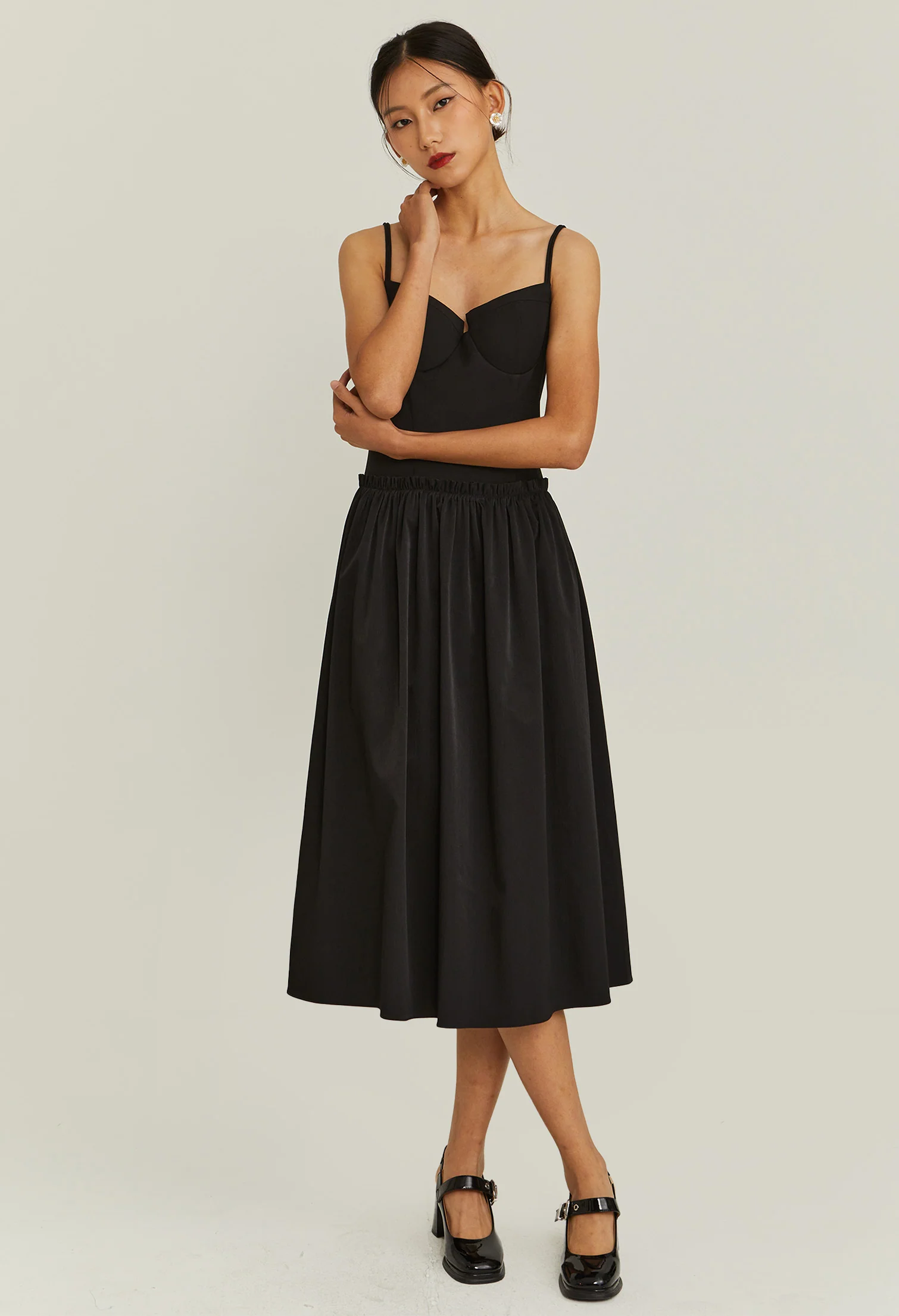 Dusklace Sweetheart Midi Dress
