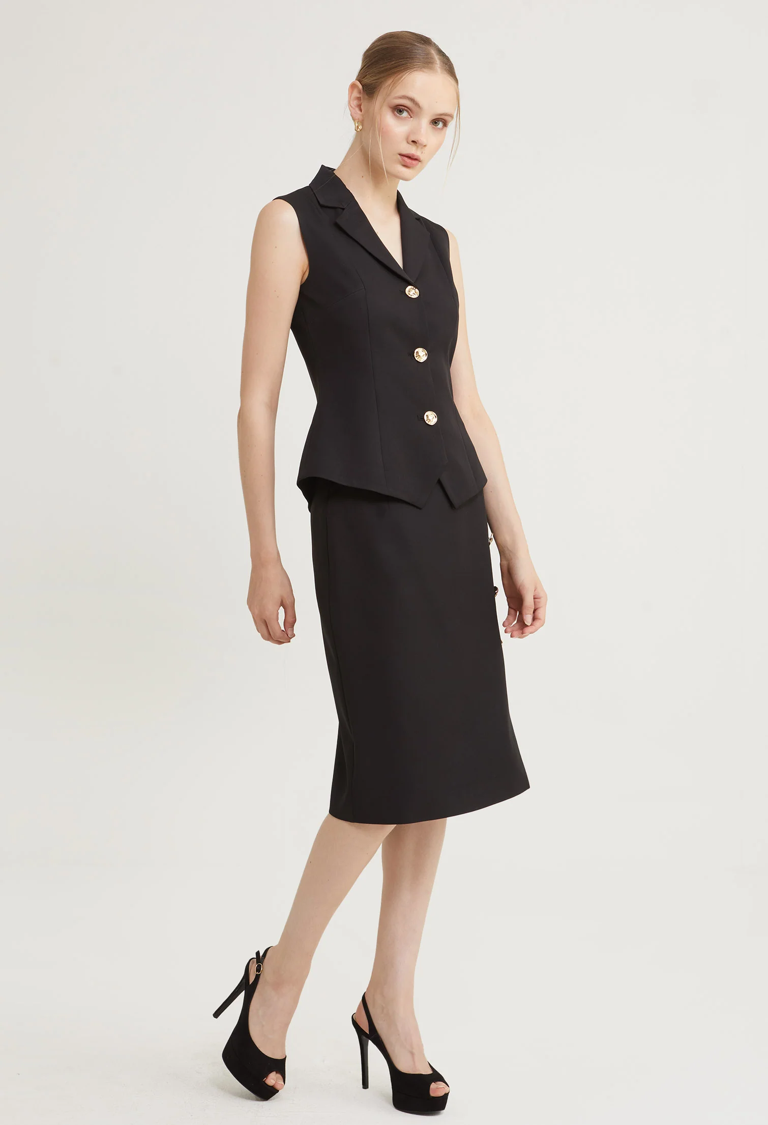 Golden Muse Cinched Vest