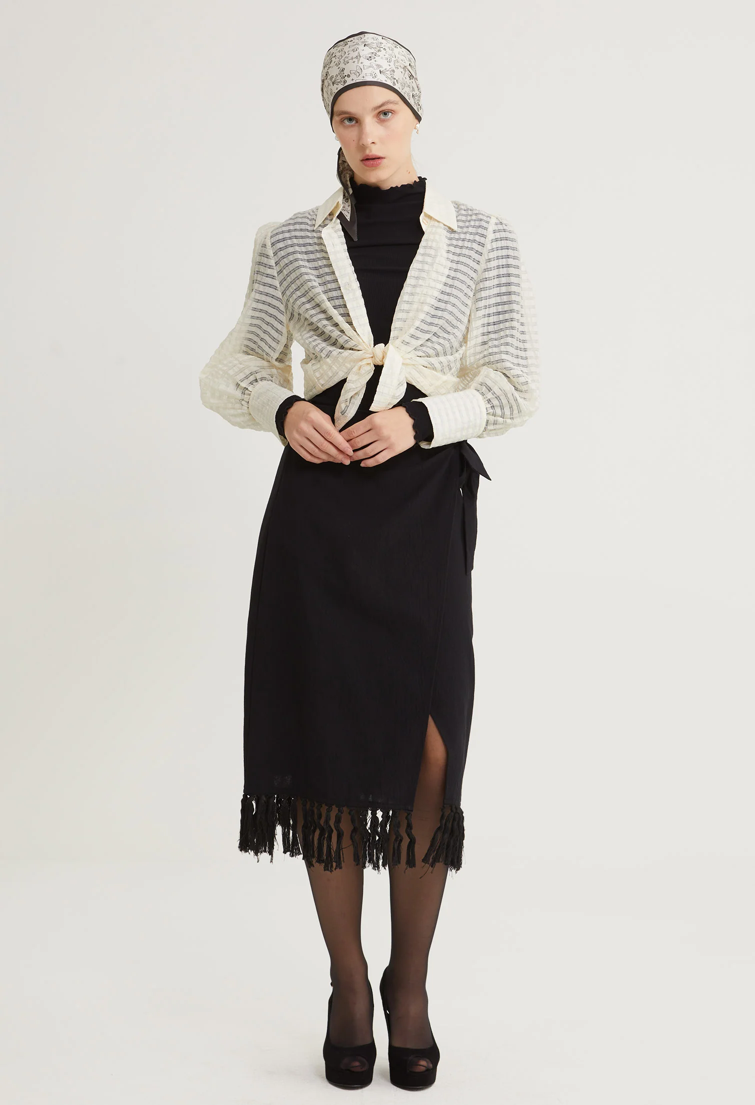 Kaihana Fringe Midi Skirt