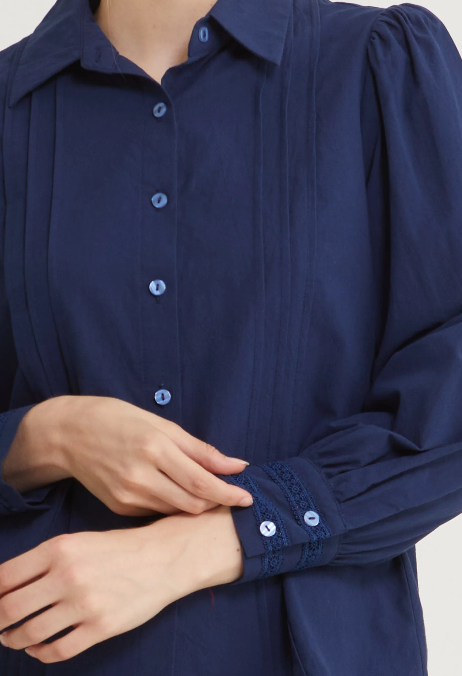 Timeless Front Draped Long Sleeves Top